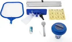 Bestway Flowclear Pool Accessories Set with Pole, Skimmer Net, Vacuum heads - Front_Zoom