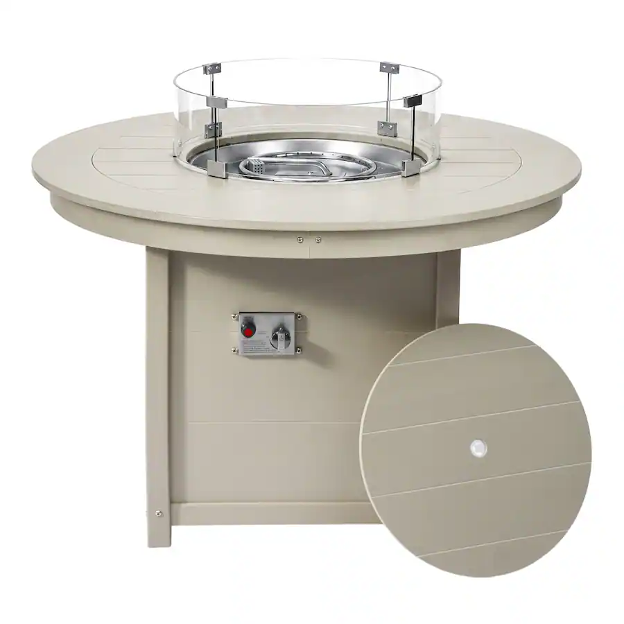 WestinTrends Helios 47" Modern Outdoor Patio Propane Gas Round Fire Pit ...