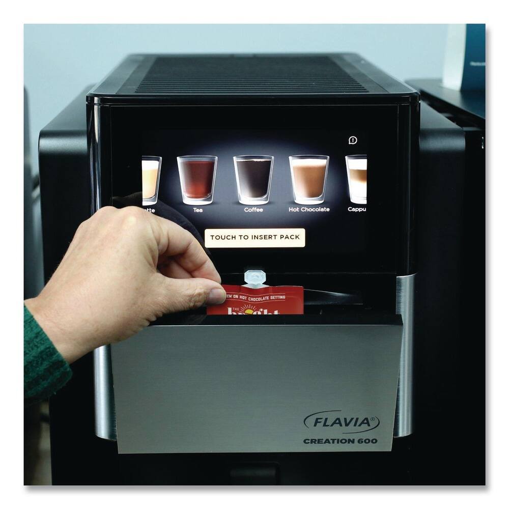 D te Tea Coffee Hot Chocolate Cappu  
TOUCH TO INSERT PACK  
TM - -ET SETTING  
CHOCOLATE T.E CL I.  
FLAVIA CREATION 600