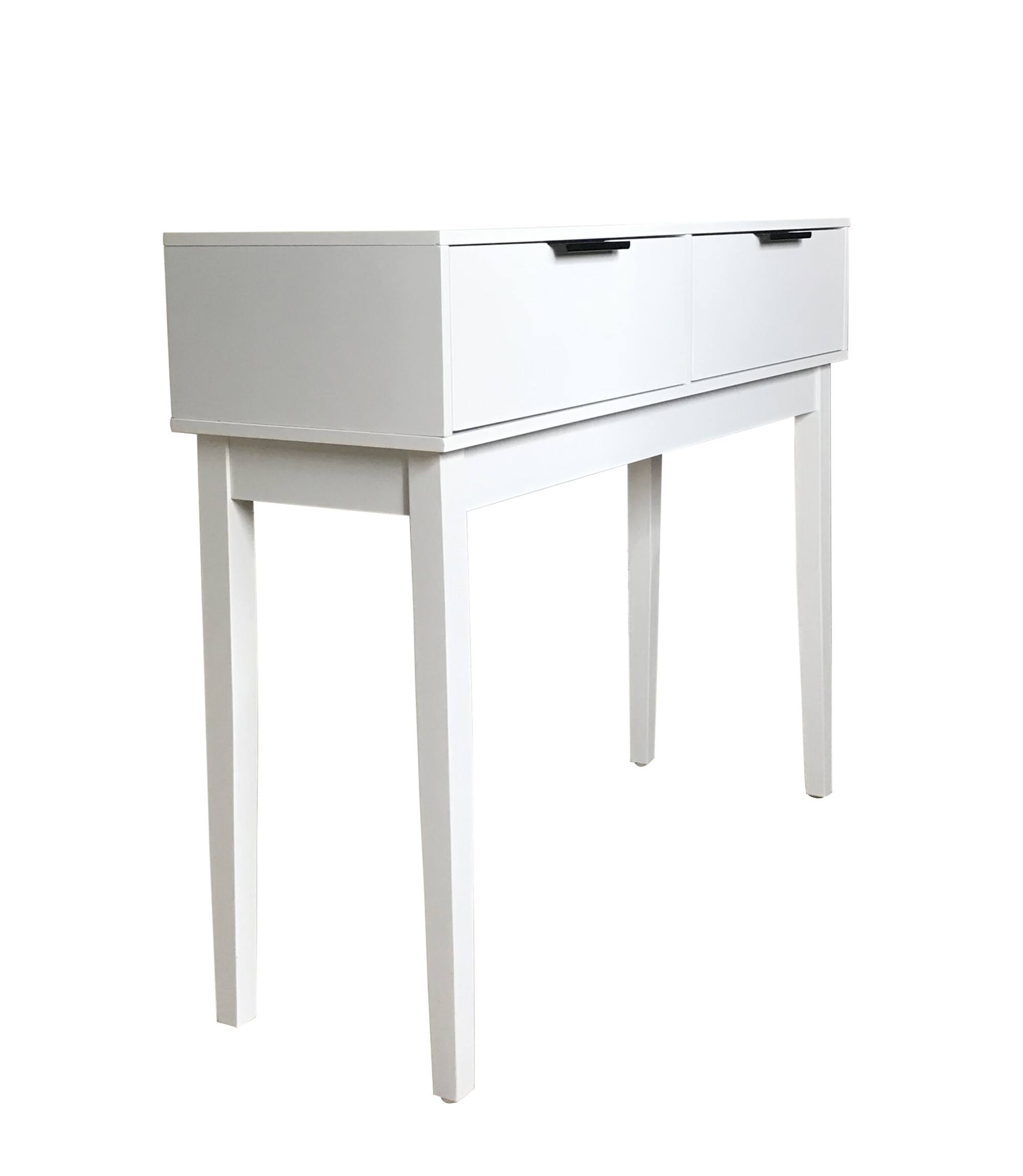 Alt View 1. Kings Brand Furniture - Kings Brand Furniture - Atmore White Wood Console Sofa Table with 2 Storage Drawers - White.