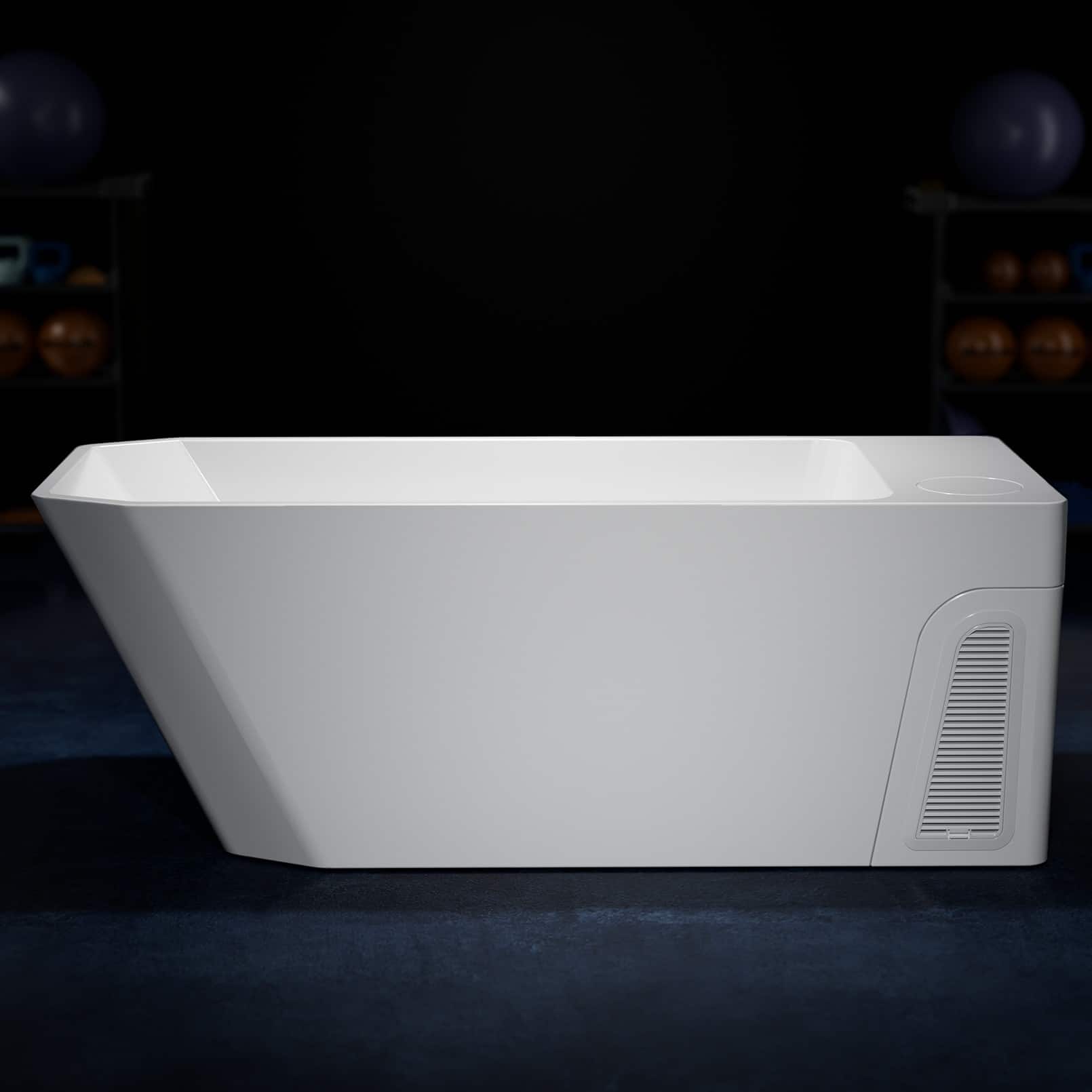 Empava - 77 in. x 31.5 in. Cold Plunge Freestanding Bathtub 2 Jets Ice Bath W/ Ozone Sterilization - Chiller - Heater - White