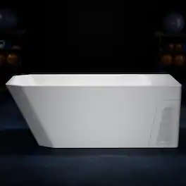 Empava - 77 in. x 31.5 in. Cold Plunge Freestanding Bathtub 2 Jets Ice Bath W/ Ozone Sterilization - Chiller - Heater - White