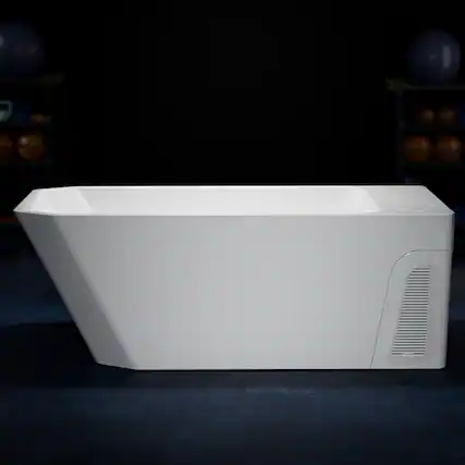 Front. Empava - 77 in. x 31.5 in. Cold Plunge Freestanding Bathtub 2 Jets Ice Bath W/ Ozone Sterilization - Chiller - Heater in White - White.