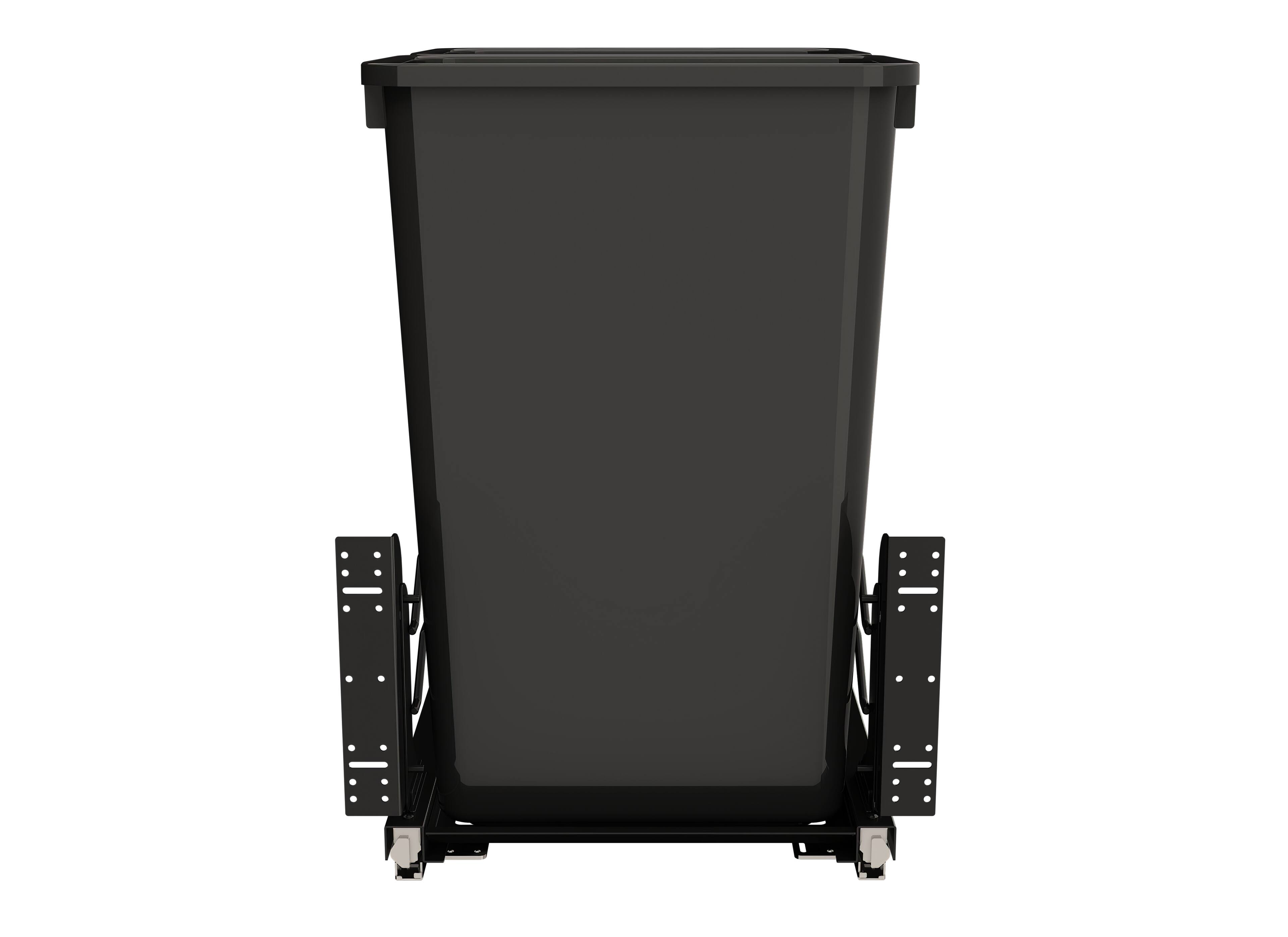 Alt View 5. Rev-A-Shelf - Rev-A-Shelf Double Pullout Kitchen Trash Can 50 qt. Soft-Close 53WC-2150SCDM-218 - Black.
