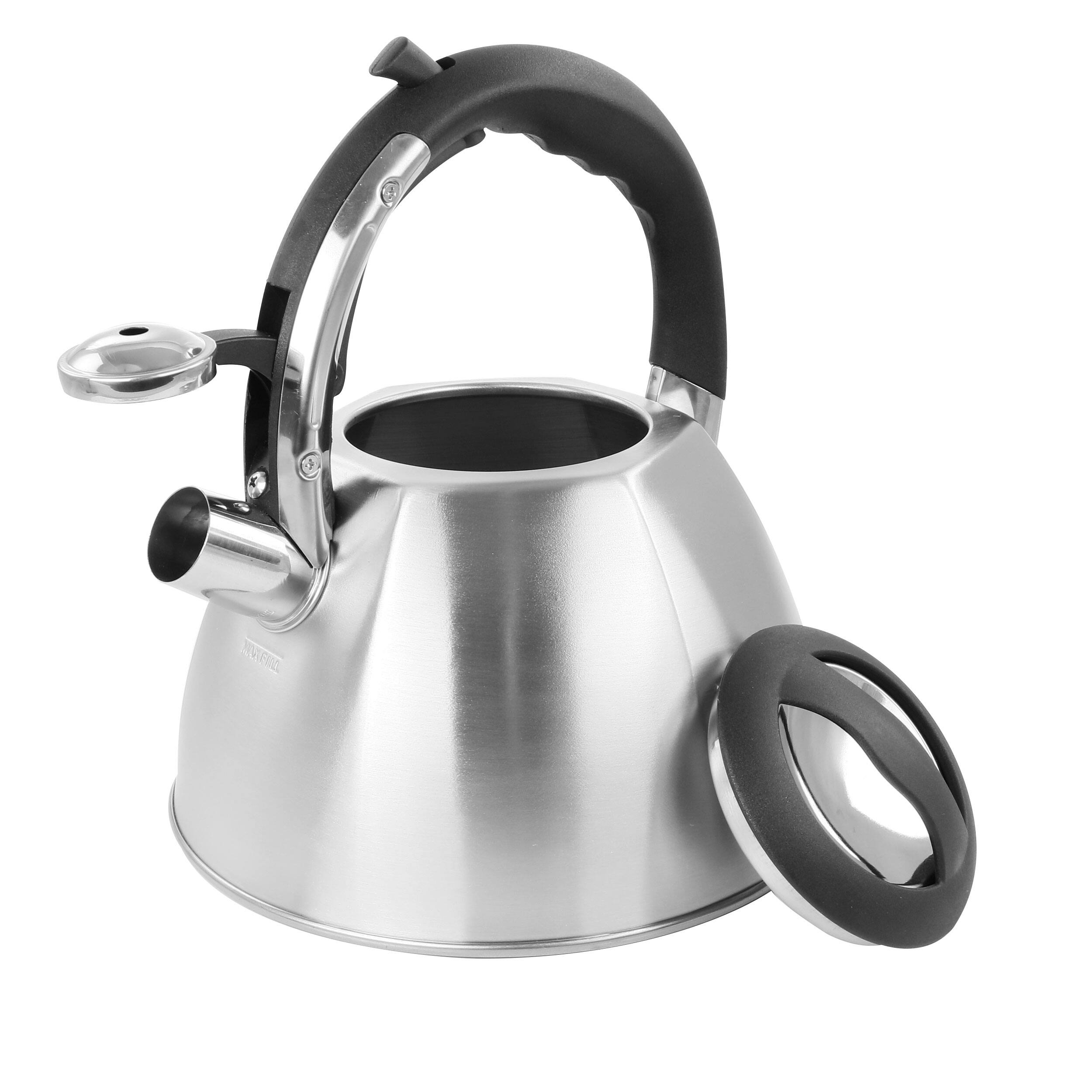 Alt View 3. Mr. Coffee - Mr. Coffee 3 Quart Stainless Steel Whistling Tea Kettle - Silver.