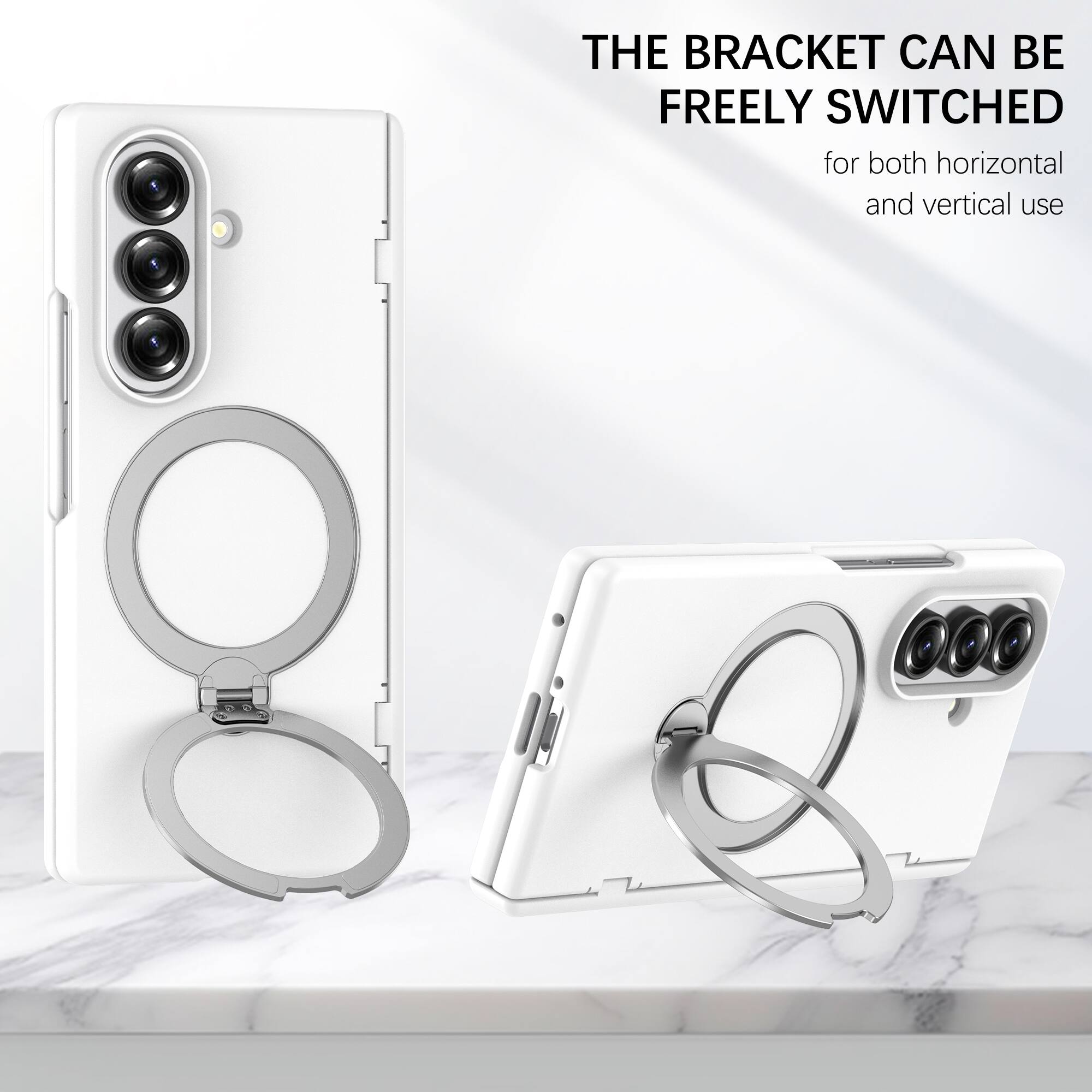 THE BRACKET CAN BE FREELY SWITCHED for both horizontal and vertical use