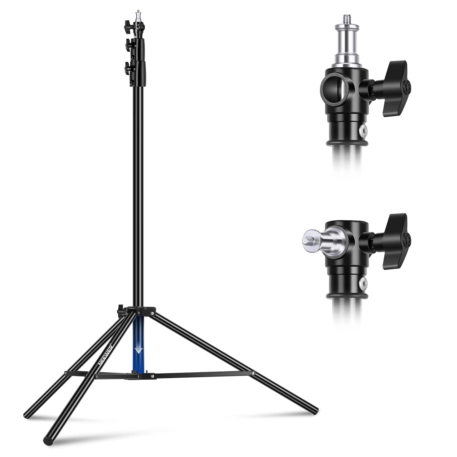 Neewer - 9.2ft Air Cushioned Light Stand, Heavy Duty, 3-Way Mount, 5.5lb Load