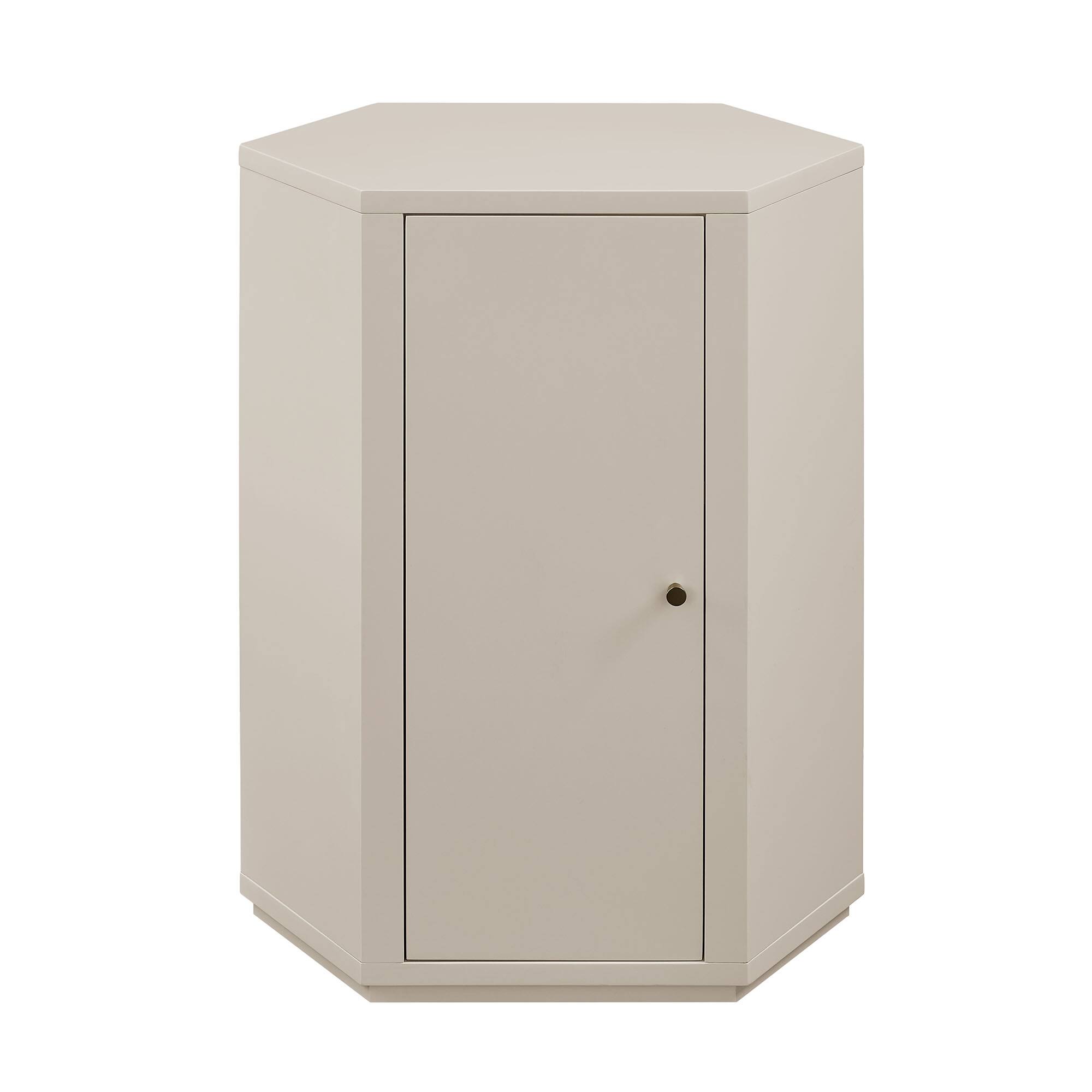 Alt View 4. Modway - Kade Faceted Semi-Gloss Side Table by Modway - Putty.