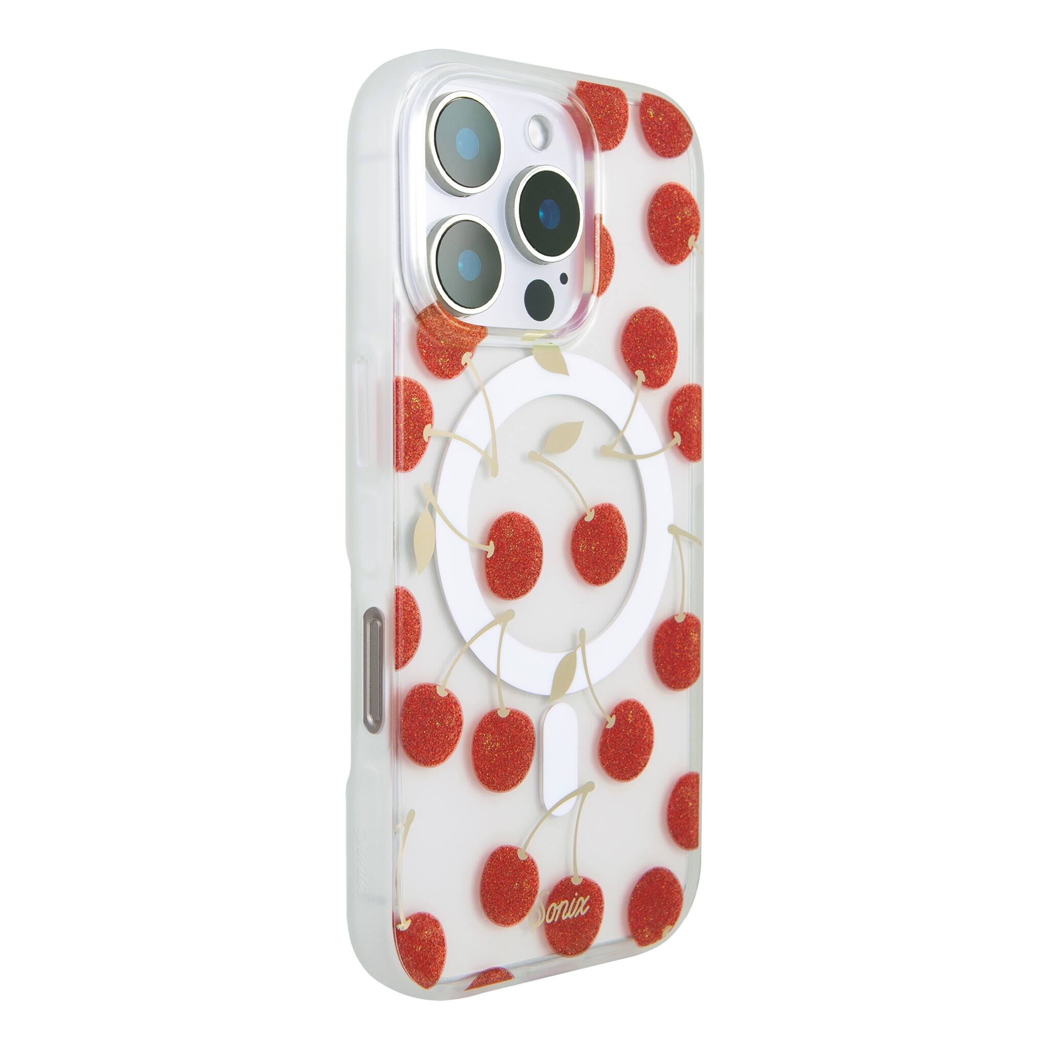 Angle. Sonix - iPhone 16 Pro Case Cherry On Top - Red.