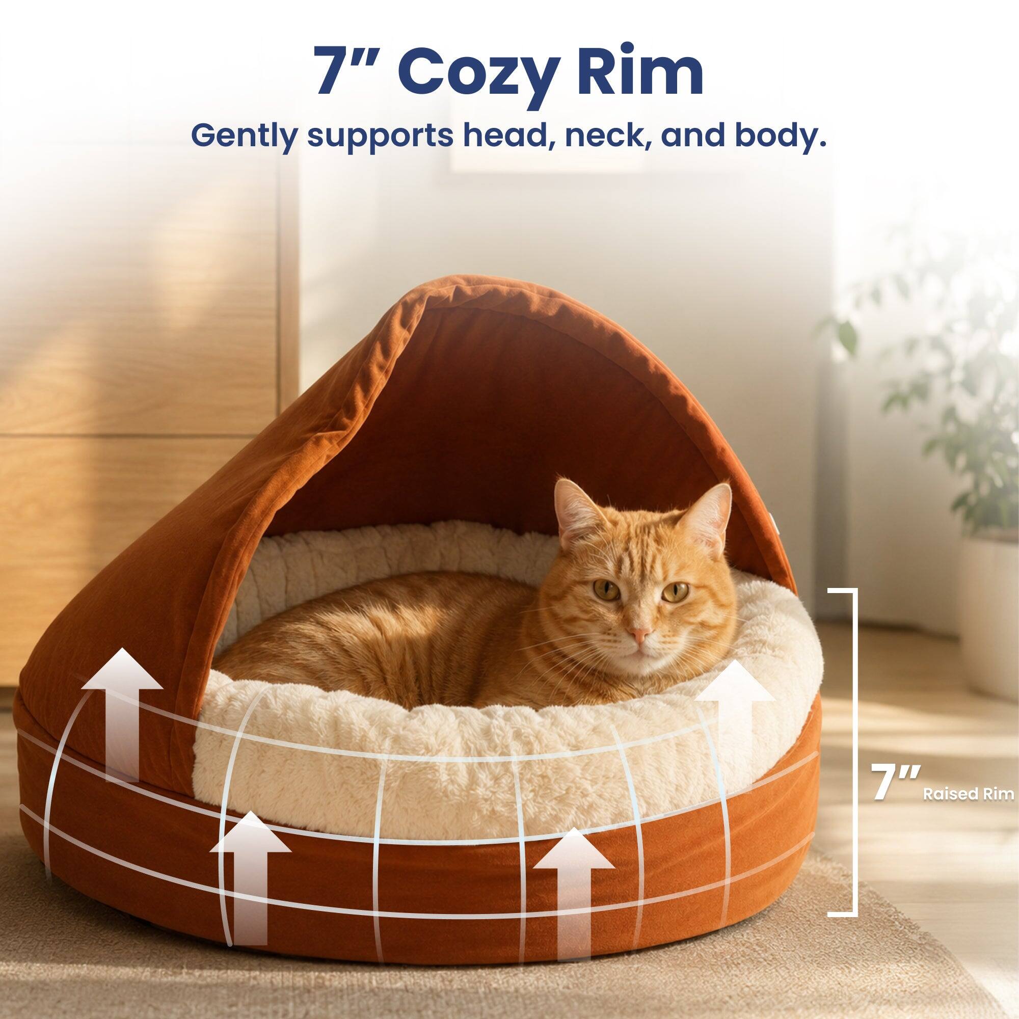 7" Cozy Rim  
Gently supports head, neck, and body.  

7" Raised Rim