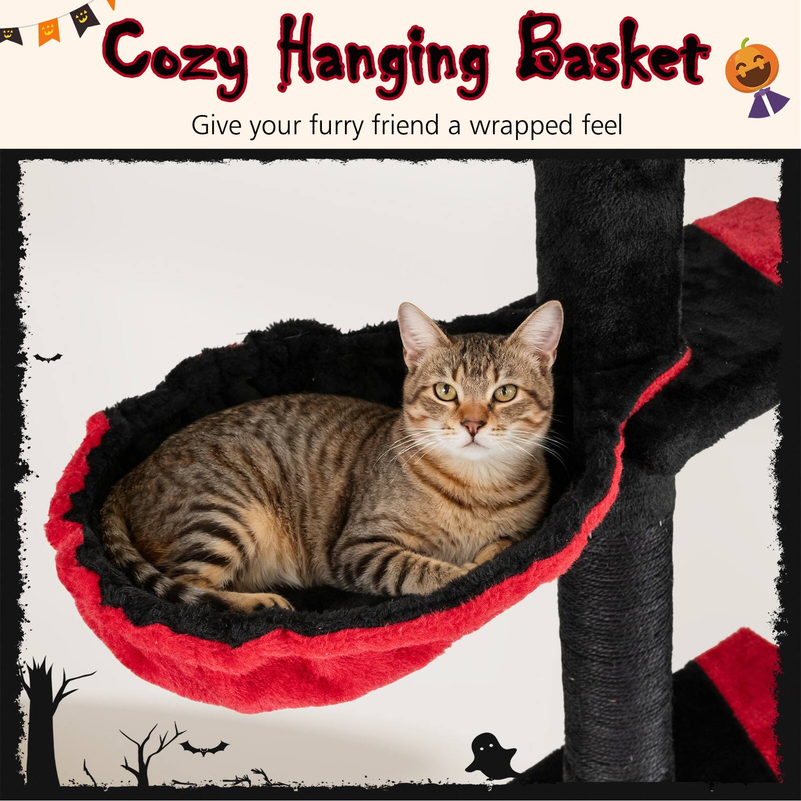 Cozy Hanging Basket  
Give your furry friend a wrapped feel