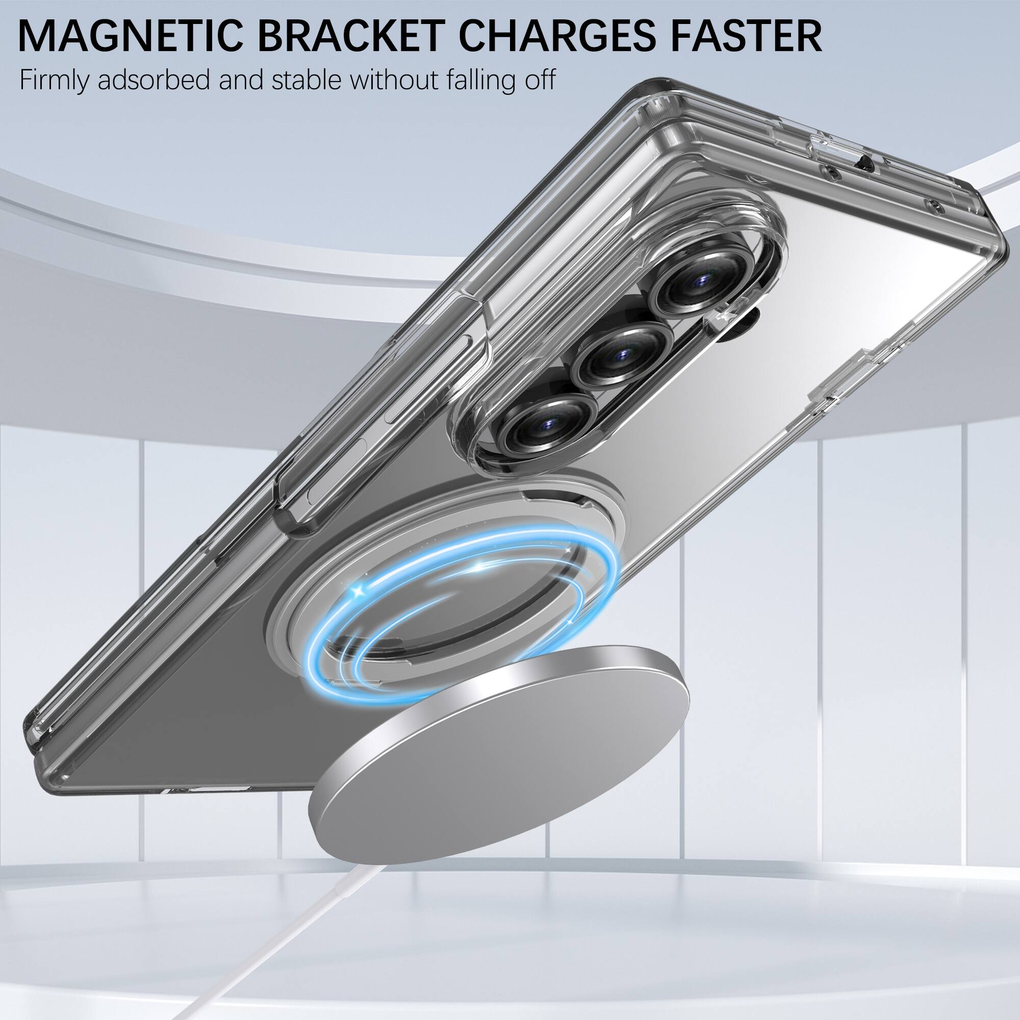 MAGNETIC BRACKET CHARGES FASTER  
Firmly adsorbed and stable without falling off