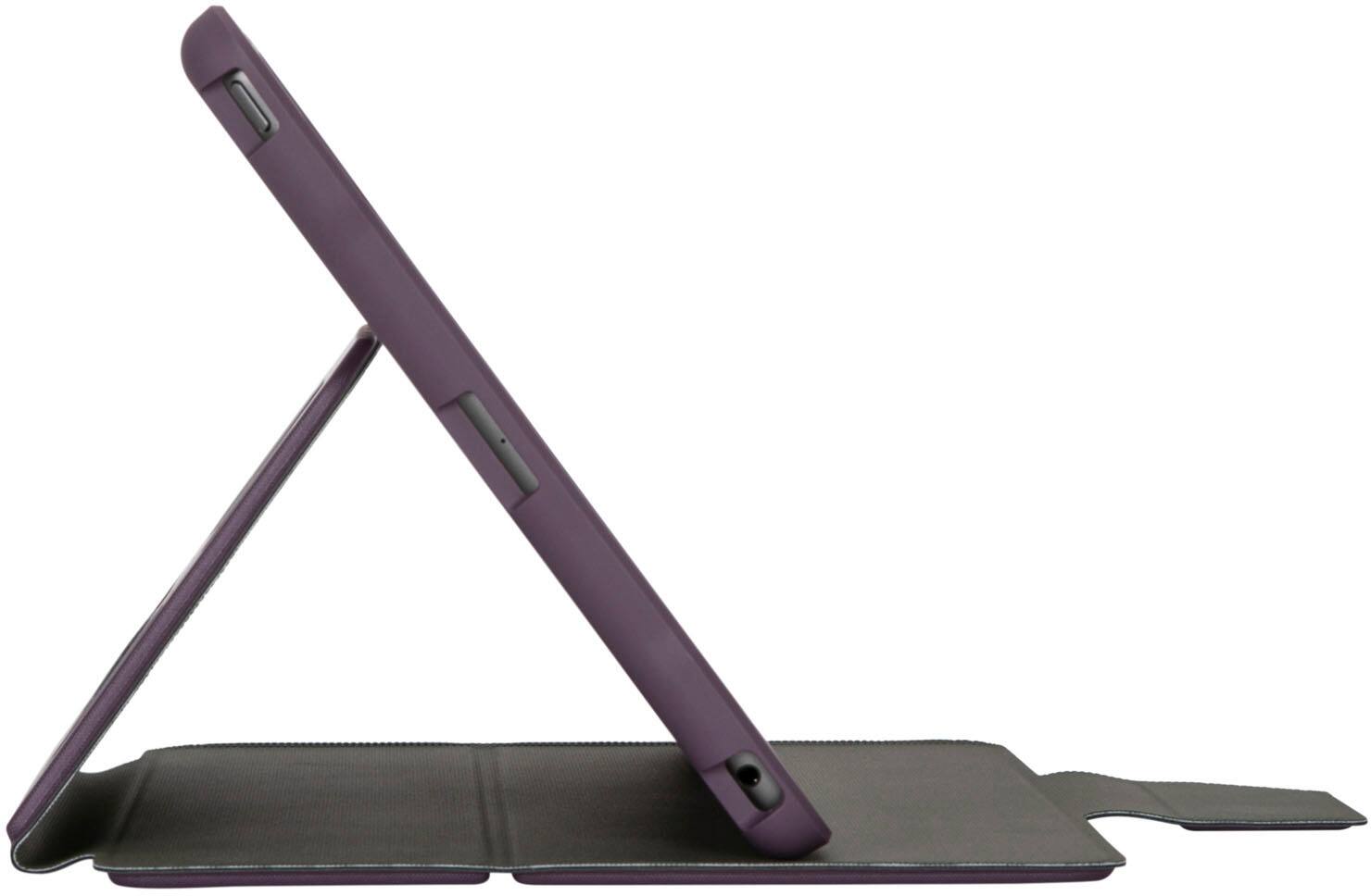 Alt View 18. Targus - Pro-Tek Antimicrobial Case for iPad (9th, 8th and 7th gen.) 10.2", iPad Air 10.5", and iPad Pro 10.5" - Purple.