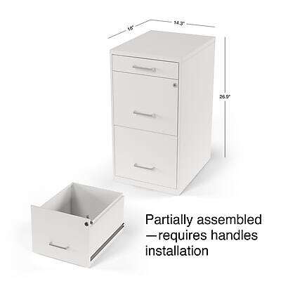 16"  
14.3"  
26.0"  
Partially assembled - requires handles installation