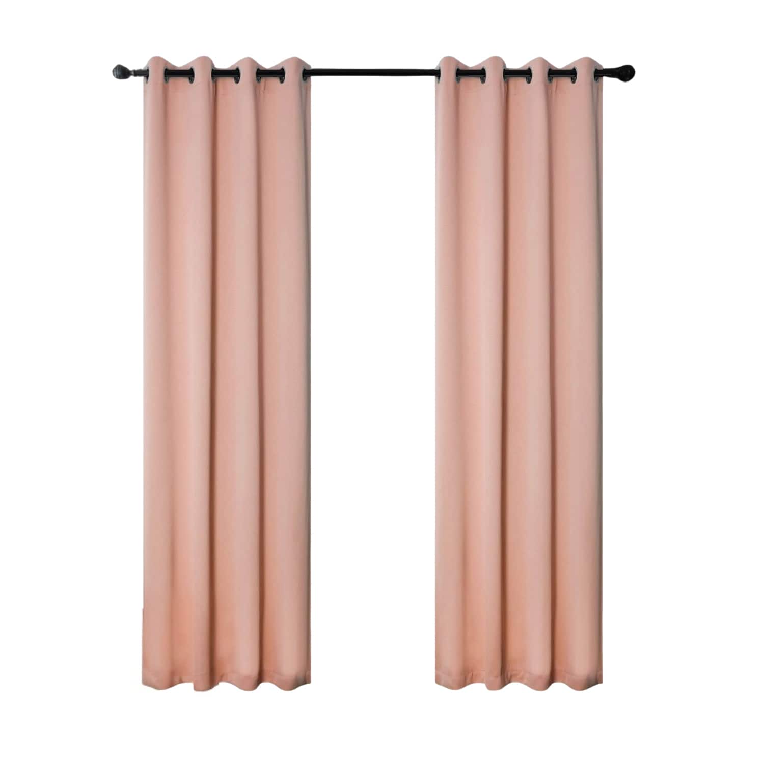 RT Designers Collection - 100% Polyester 250 GSM Riley 100% Blackout Grommet Panel 54" x 84" - Pink