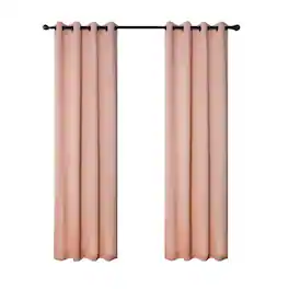 RT Designers Collection - 100% Polyester 250 GSM Riley 100% Blackout Grommet Panel 54" x 84" - Pink