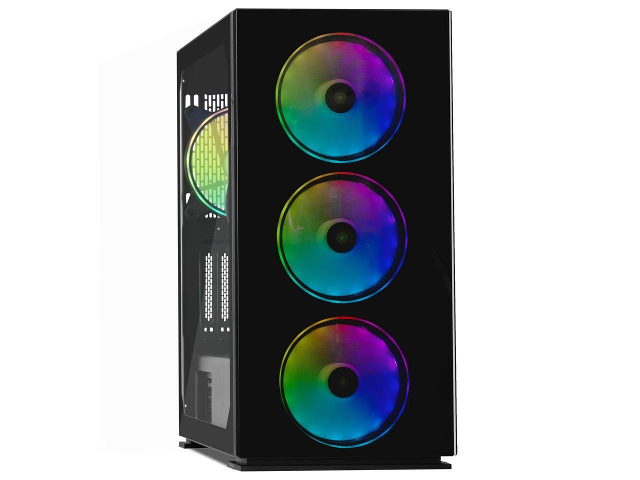 Alt View 4. YEYIAN - Yeyian YARI Gaming PC - Intel Ultra 5 225F, RTX 5070, 32GB DDR5, 1TB SSD, AI, RGB, Win 11 - Black.