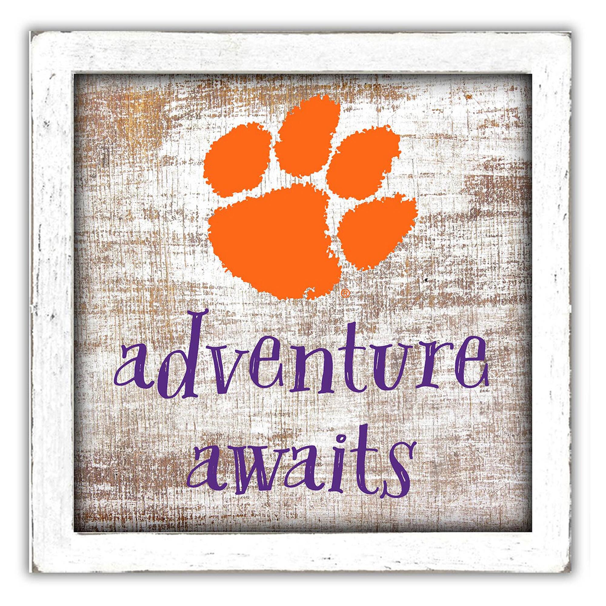 Clemson Tigers 14'' x 13'' Adventure Awaits Money Box