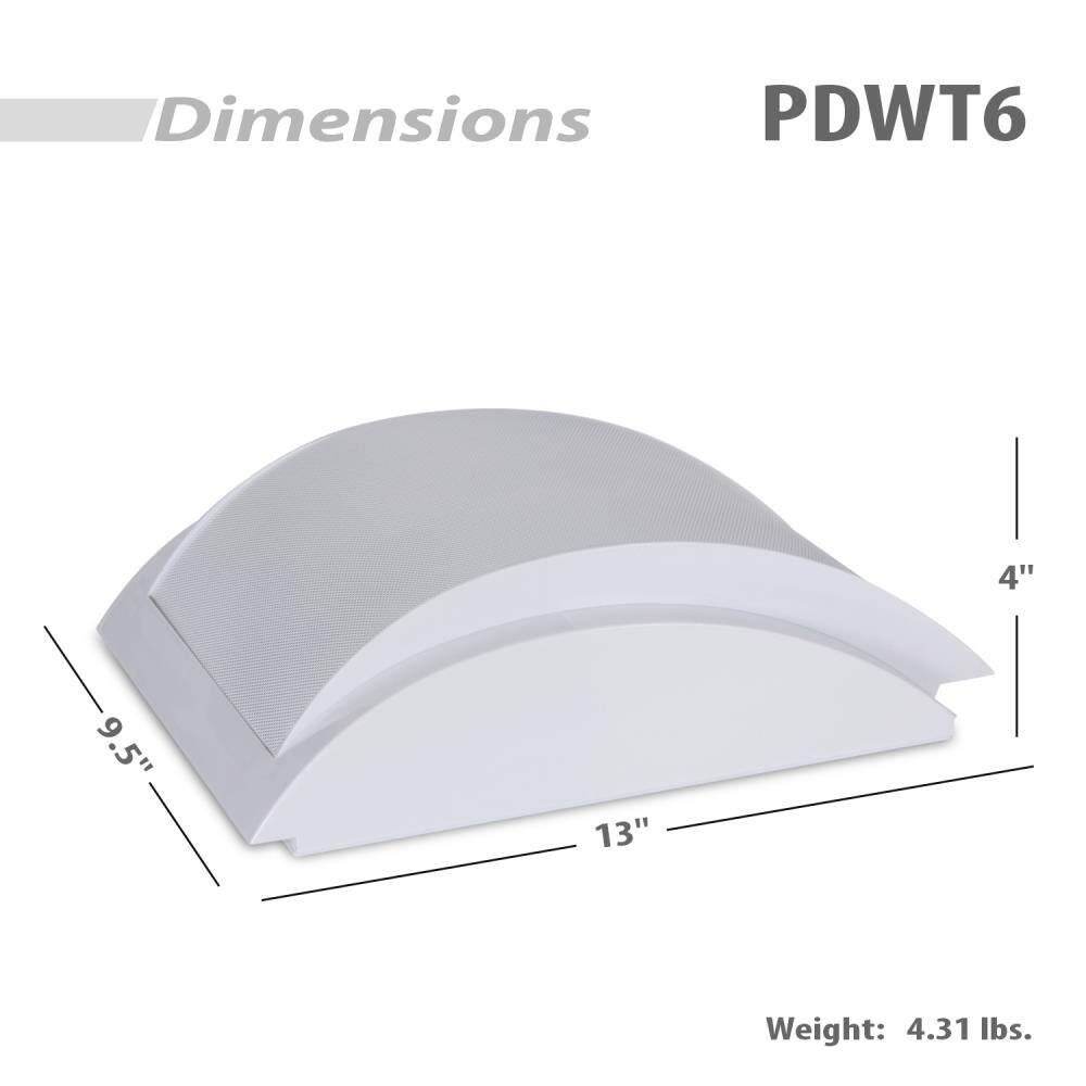 Dimensions PDWT6  
4" x 9.5" x 13"  
Weight: 4.31 lbs.