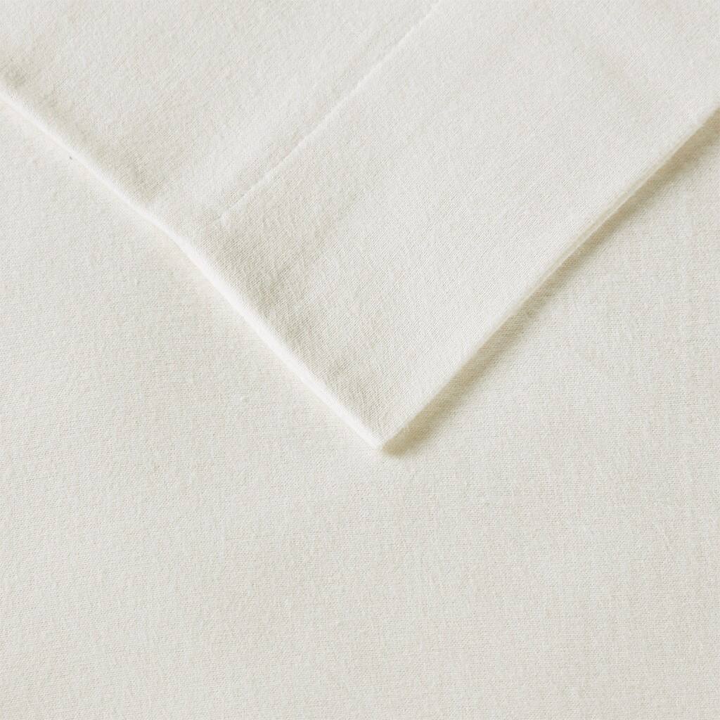 Alt View 5. Gracie Mills - Gracie Mills Persephone Cotton Flannel Sheet Set - Ivory Solid.