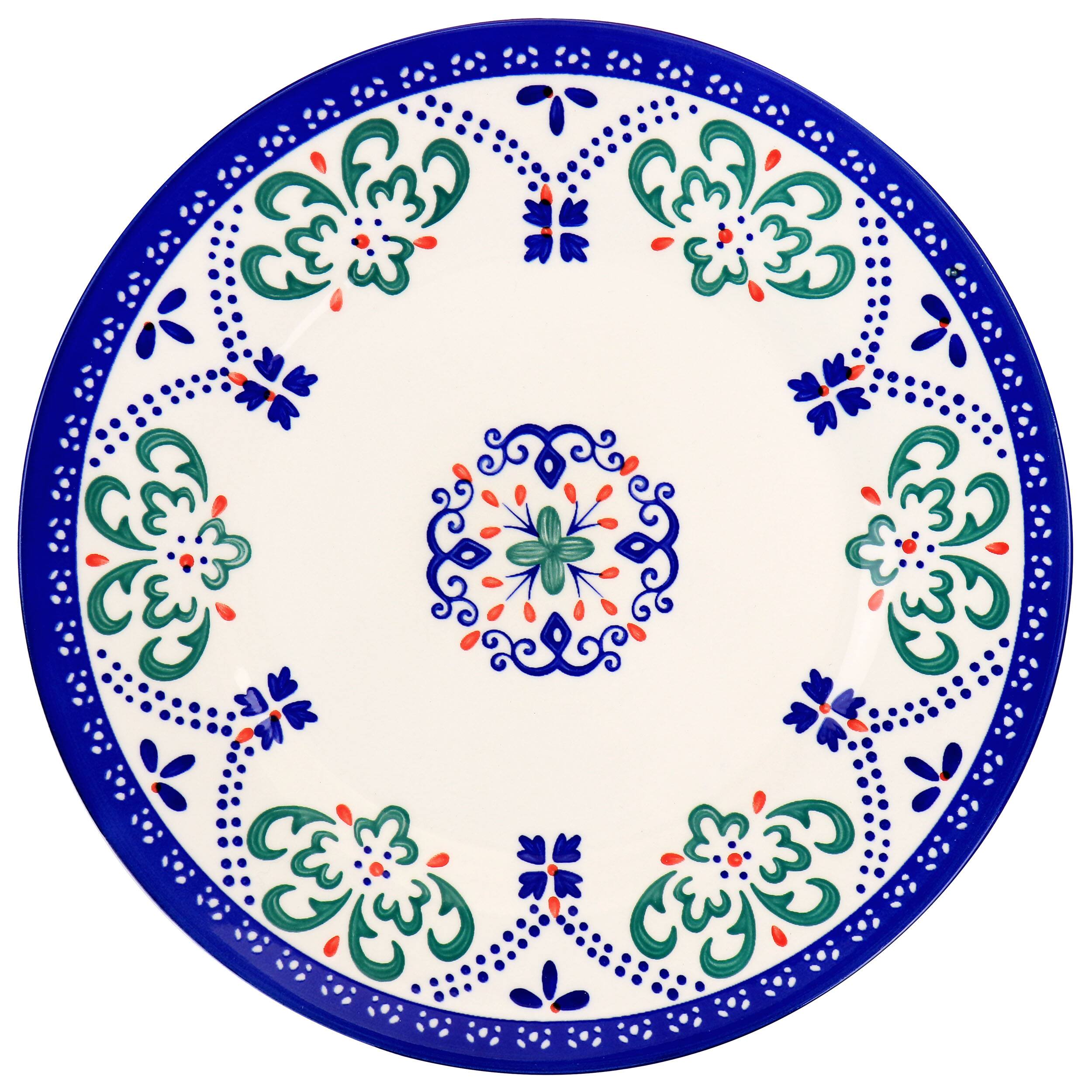 Alt View 2. Laurie Gates - Laurie Gates California Designs Tierra Star 12 Piece Hand Painted Dinnerware Set in Blue - White/Blue/Green/Red.
