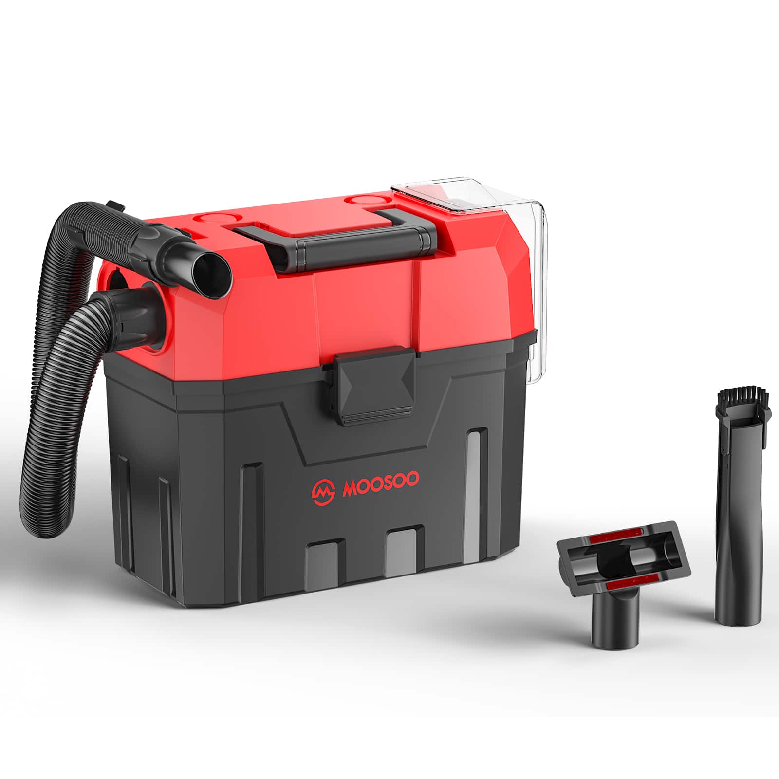 MOOSOO - Portable Shop Vacuum Wet and Dry with Blower, Powerful But Quiet 2 Gallon Wet Dry Vac For Home/Garage/Car - Red