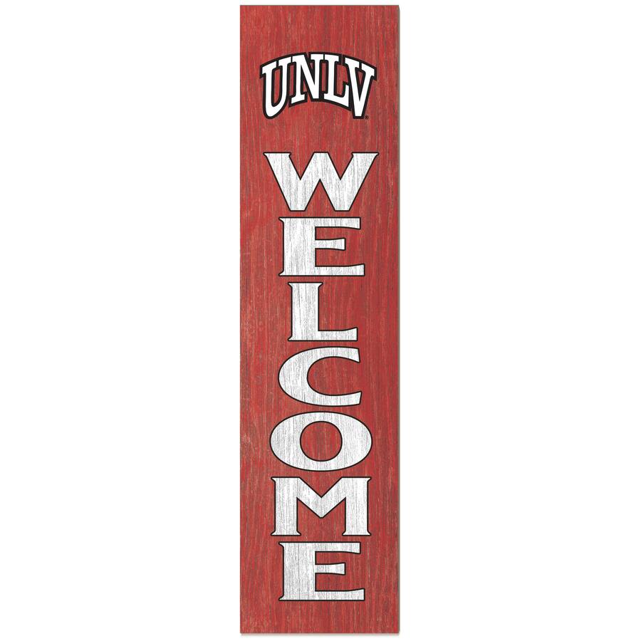 Notice Sign Color:red Jardine UNLV Rebels 12'' x 48'' Welcome Outdoor Leaner Sign Red 4480707 ...