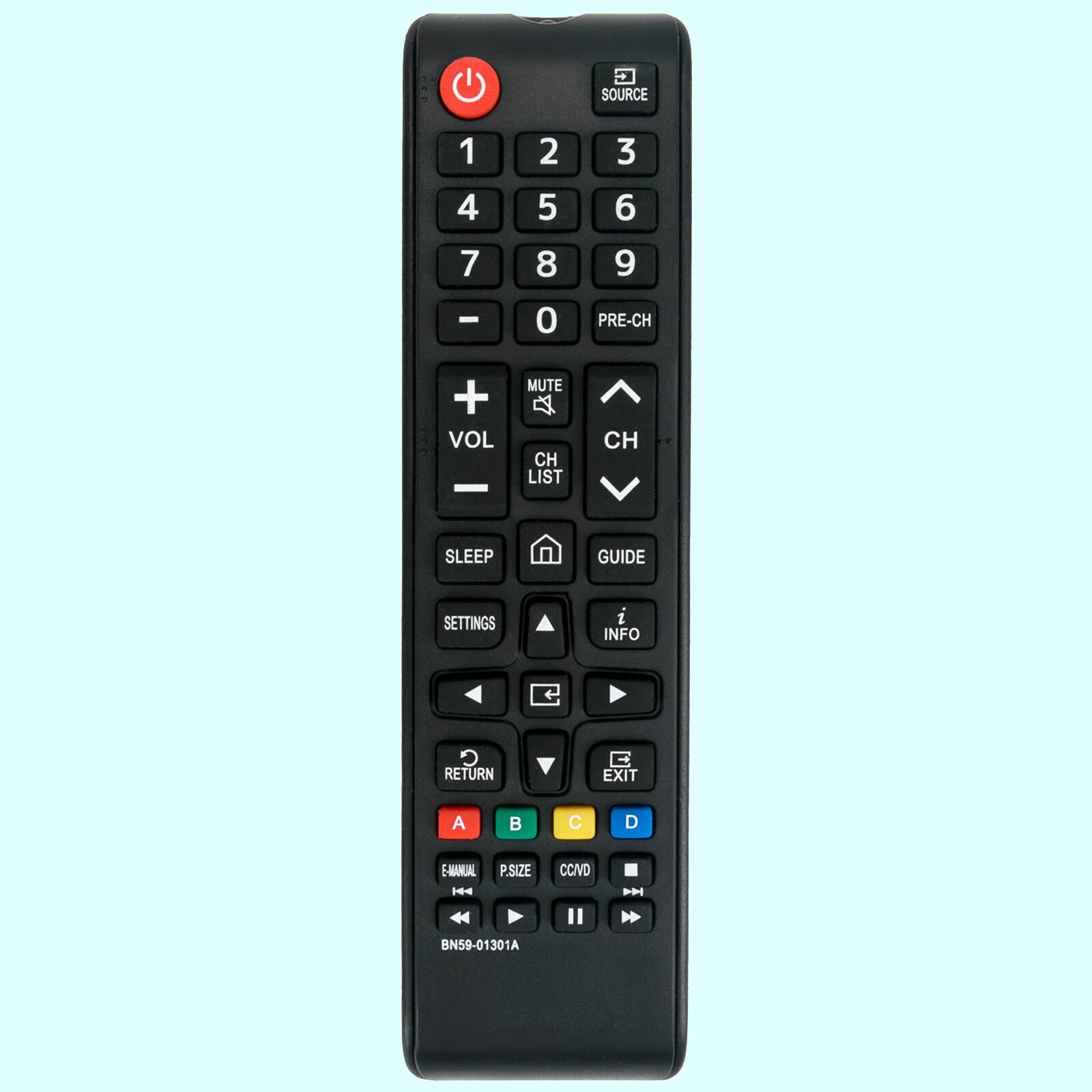 ALLIMITY - Replacement Universal Remote BN59-01301A, Fit for Samsung 2018 TV NU7300 NU730D NU7100 NU7200 NU710D NU6950 NU6900 - Black