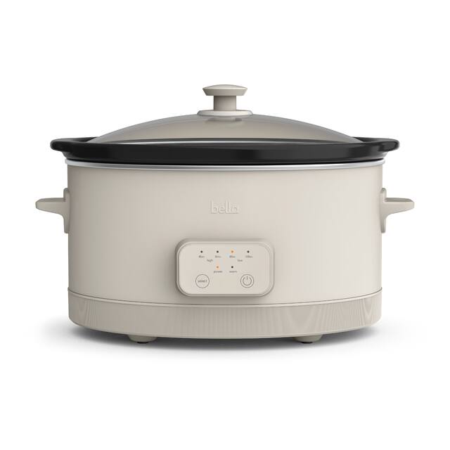 Bella - 6-qt. Programmable Slow Cooker - Oatmilk