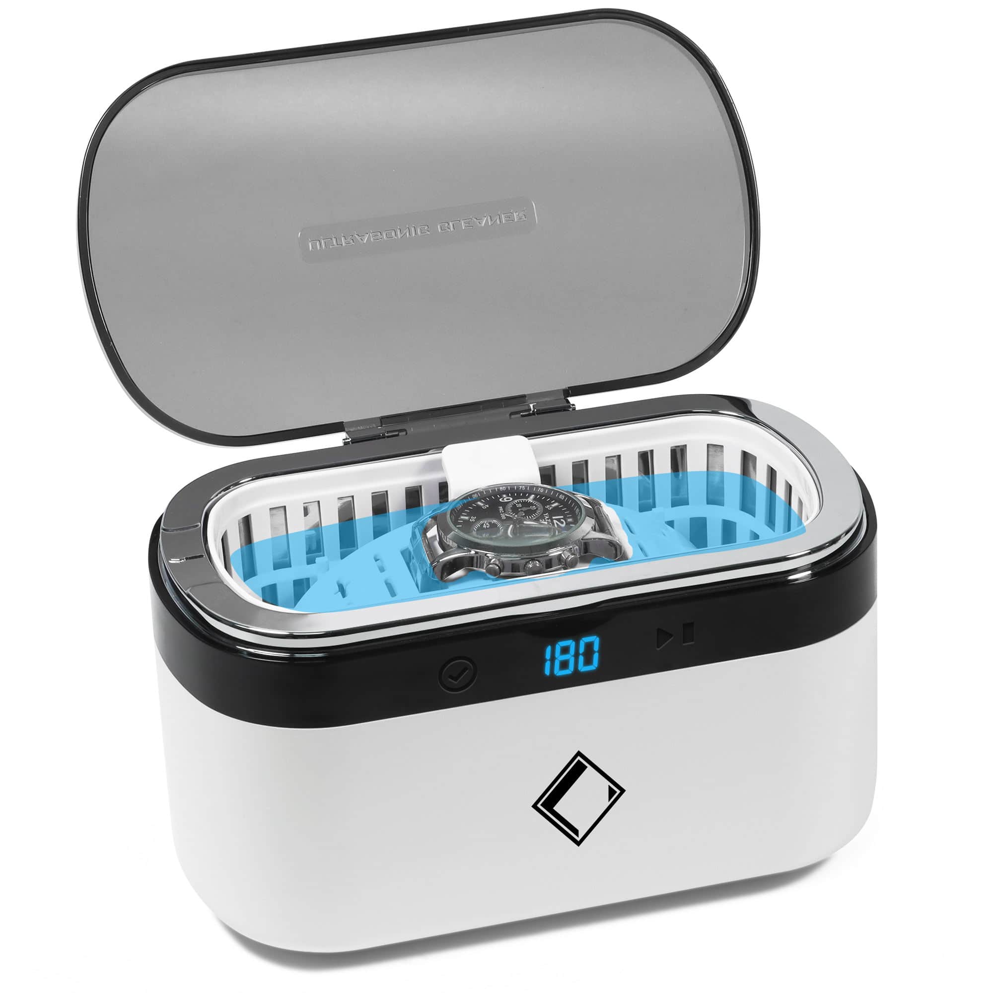 PRIMEPLUS - 500mL Digital Ultrasonic Jewelry Cleaner, 42kHz Touch Control, 5 Timer Settings, SUS304 Tank for Glasses, Dentures - White price history on PriceWatchPro