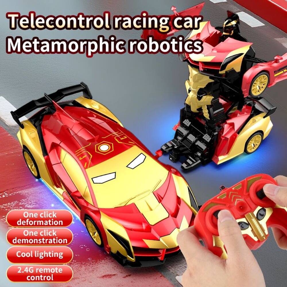 Telecontrol racing car  
Metamorphic robotics  
One click deformation  
One click demonstration  
Cool lighting  
2.4G remote control