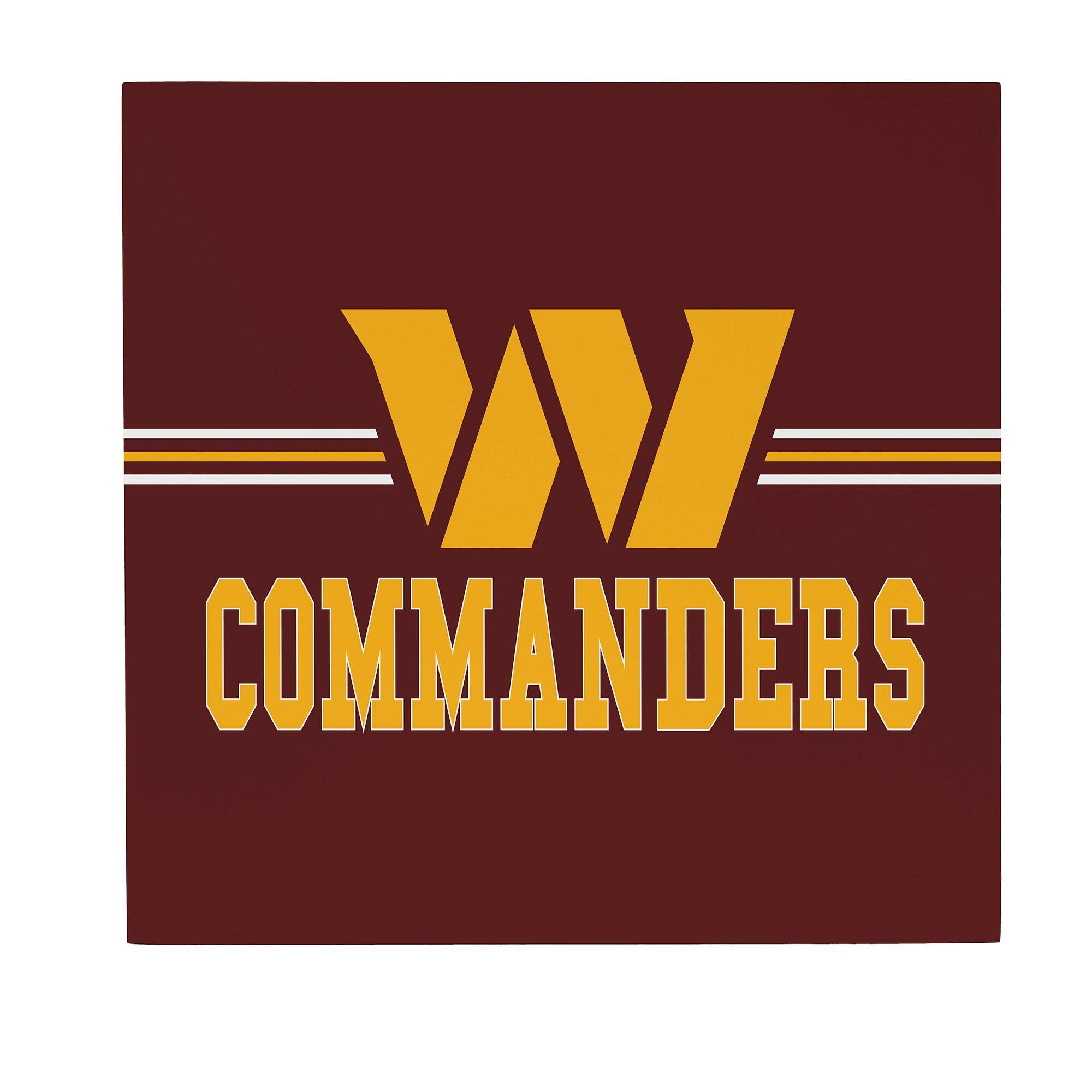 Washington Commanders 12" x 12" Wood Wall Sign