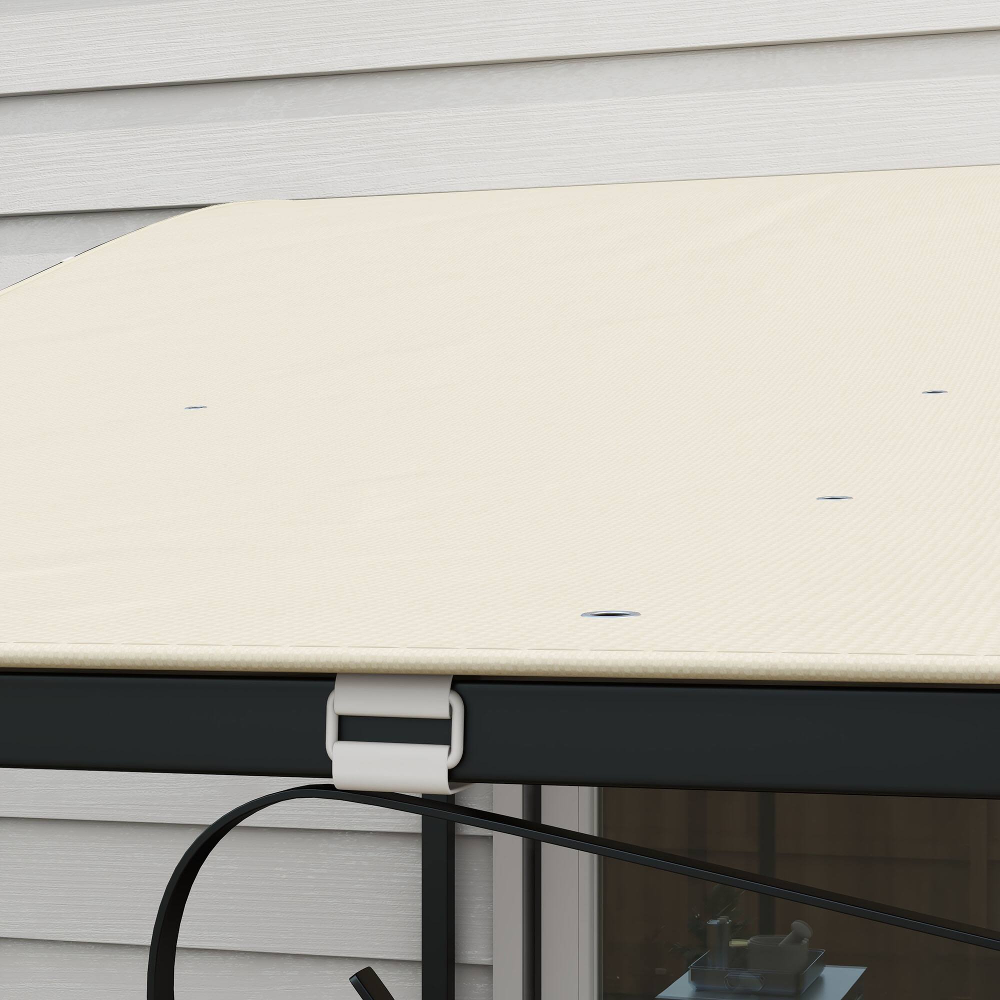 Alt View 5. Outsunny - Pergola Shade Cover, Pergola Canopy Replacement with Drainage Holes, for 10' x 10' Pergola - Beige.
