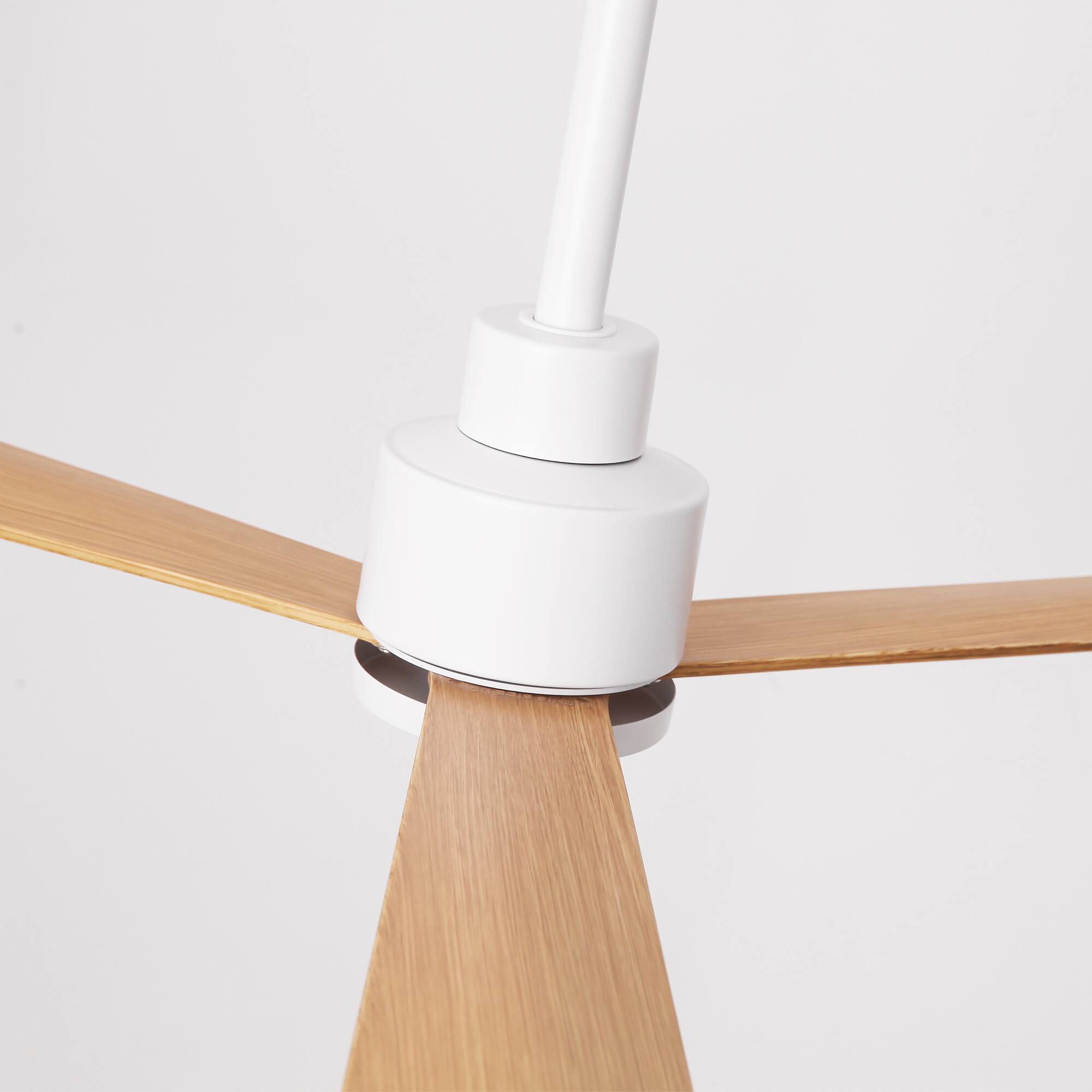 Alt View 10. Parrot Uncle - 52" Modern 3-Blade Ceiling Fan with Reversible DC Motor, 6-Speed, Remote Control, No Light - White.