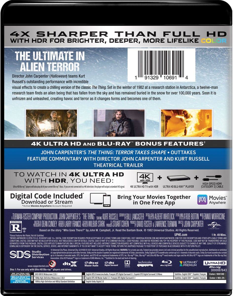 Angle. The Thing (4K Ultra HD + Blu-ray) [UHD].