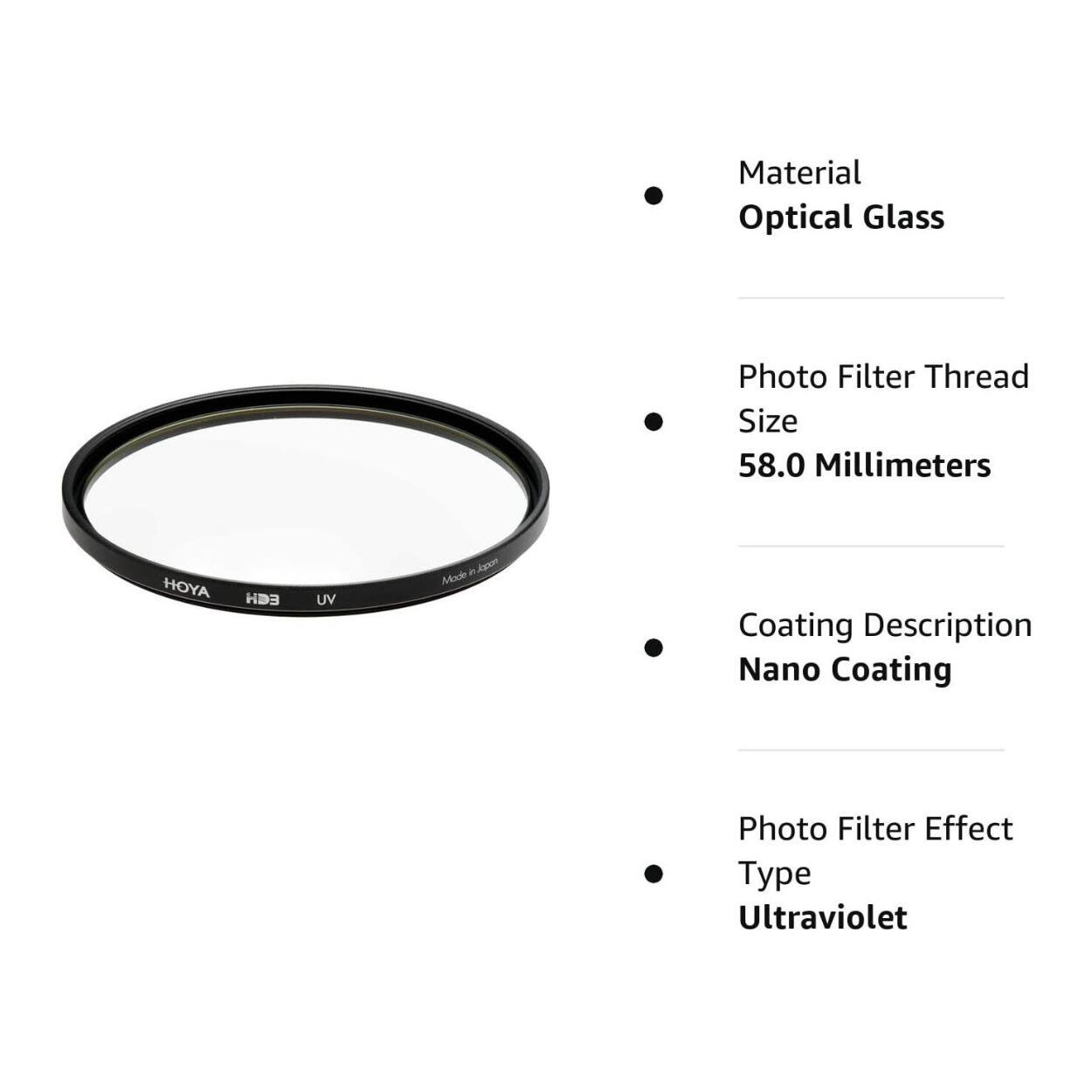 Left. Hoya - Hoya HD3 UV Light Protector Made with Lightweight and AircraftGrade Frame.