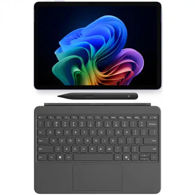 Front. Microsoft - Microsoft Surface Pro Copilot+ PC Violet + Surface Slim Pen 2 Slate - Violet.