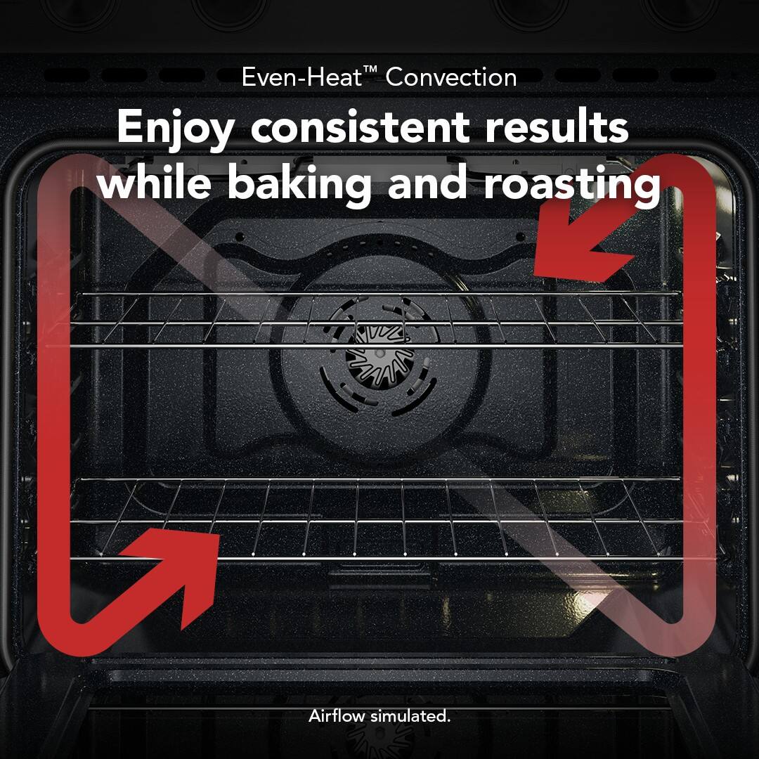 Even-Heat™ Convection  
Enjoy consistent results while baking and roasting  
Airflow simulated.
