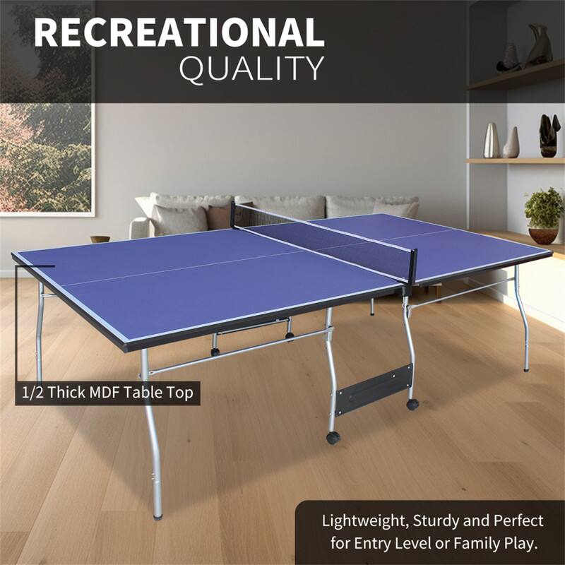 RECREATIONAL QUALITY

1/2 Thick MDF Table Top

Lightweight, Sturdy and Perfect for Entry Level or Family Play.