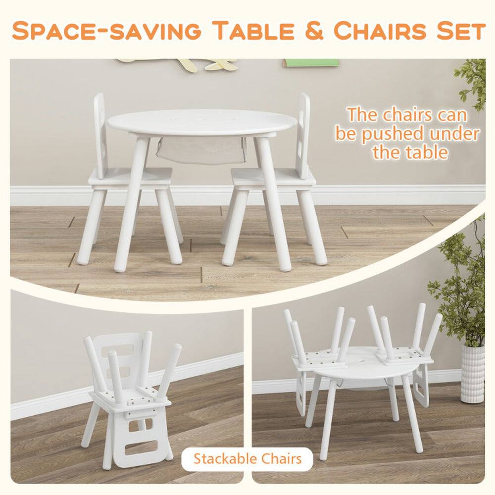 SPACE-SAVING TABLE & CHAIRS SET

The chairs can be pushed under the table

Stackable Chairs