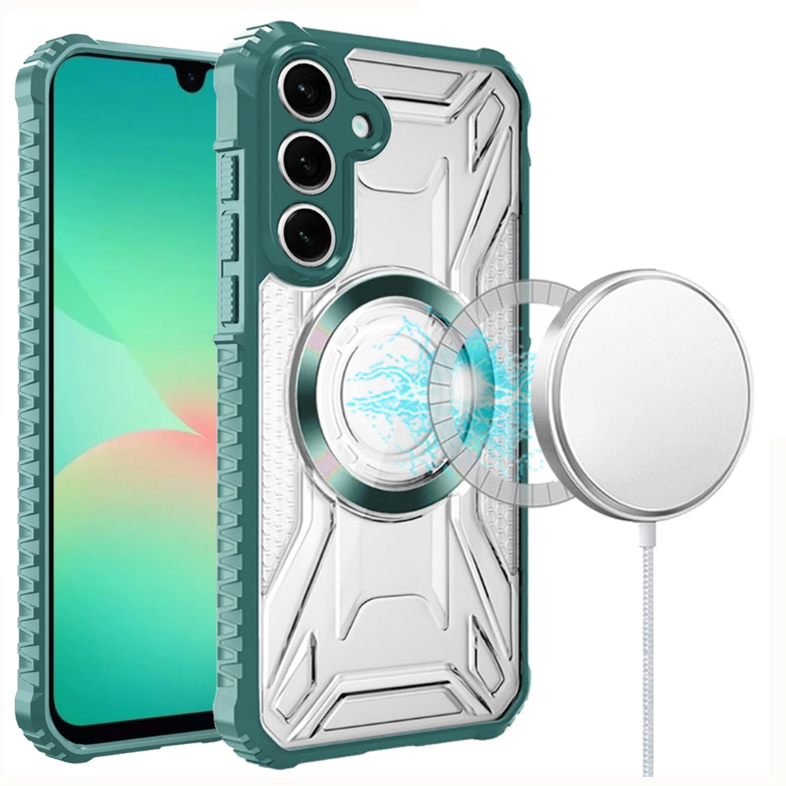 Kitcheniva - Shock Absorbent Protective Cover With Tempered Glass For Samsung A27 5G - Green price history on PriceWatchPro