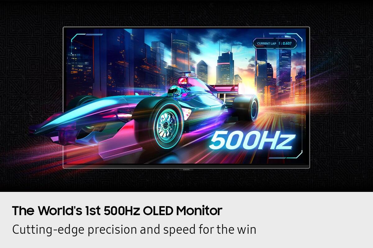 The World's 1st 500Hz OLED Monitor, Cutting-edge precision and speed for the win, CURRENT LAP 1:2.637, 500Hz