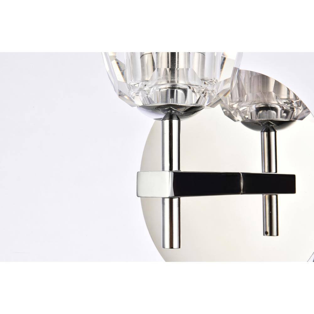 Back. Elegant Lighting - Eren 1 light Chrome wall sconce - Chrome.