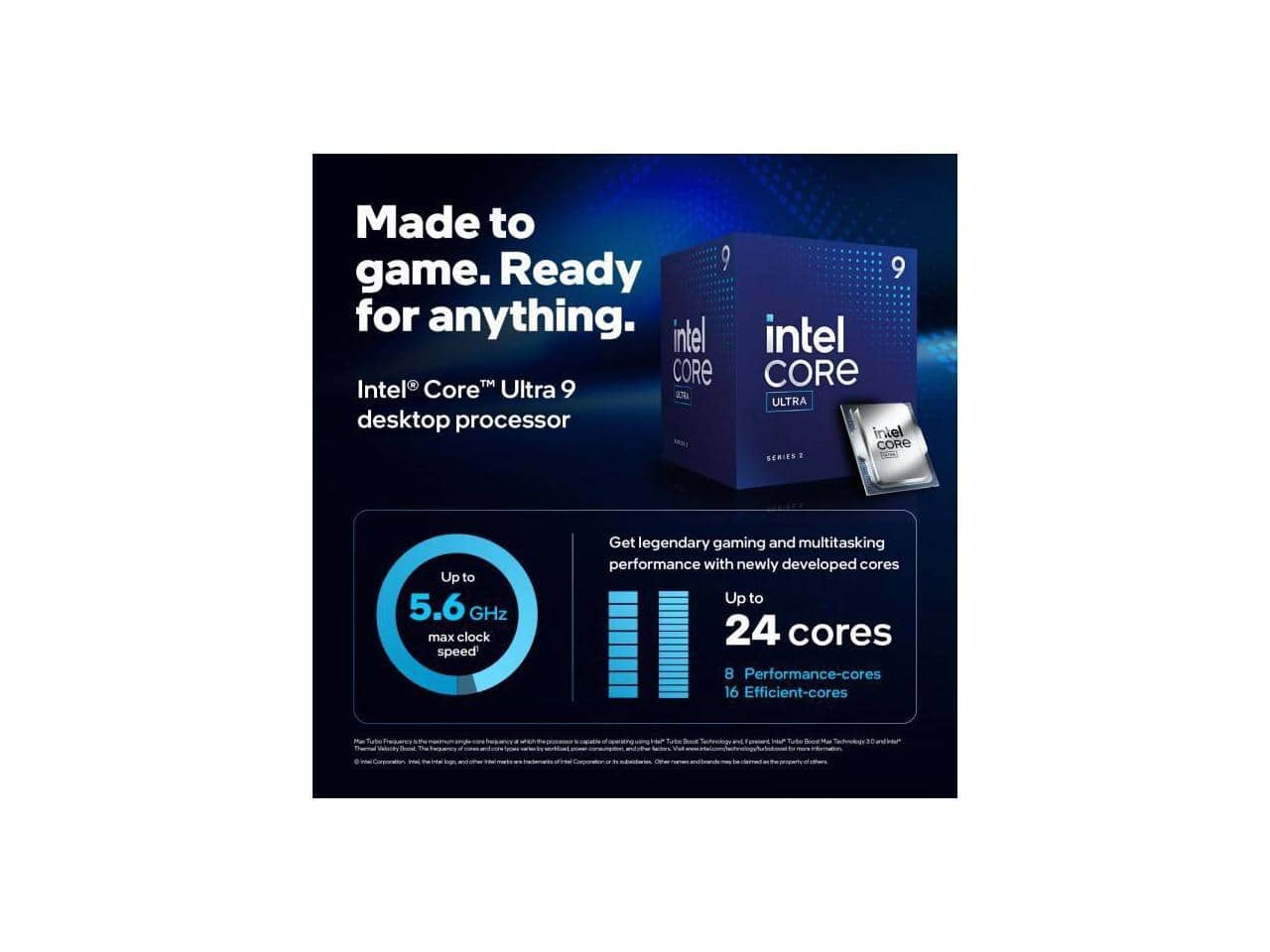 Intel Core Ultra 9 Desktop Processor 285 24 cores (8 P + 16 E
