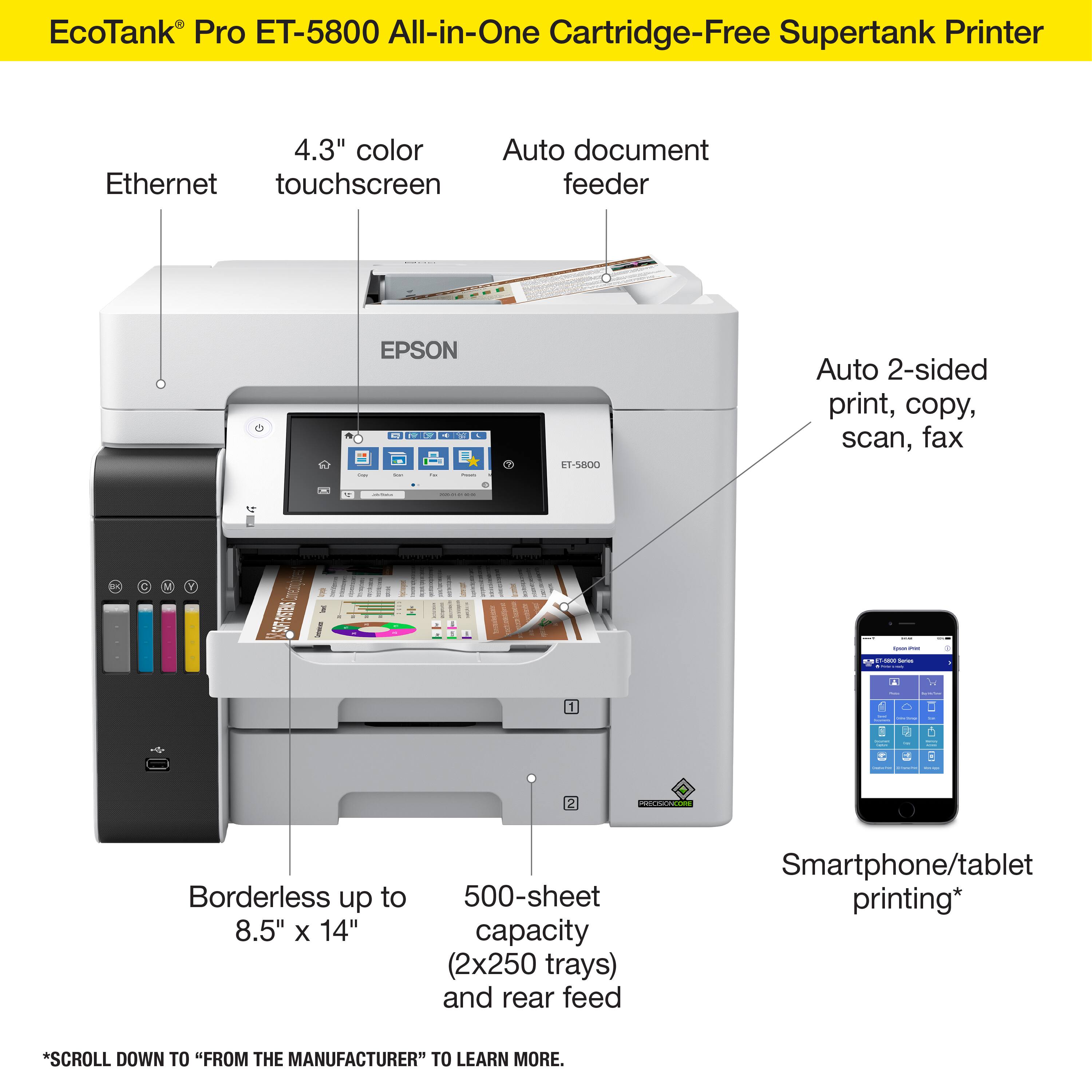 EcoTank Pro ET-5800 All-in-One Cartridge-Free Supertank Printer 4.3" color Auto document Ethernet touchscreen feeder EPSON. Ai. 1-S800 Auto 2-sided print, copy, scan, fax - - - C M Y - i I . I . I . I . I . I . I . I . I . I . I . I . I . I . I . I . I . I . I . I . I . I . I . I . I . I . I . I . I . I . I . I . I . I . I . I . I . I . I . I . I . I . I . I . I . I . I . I . I . I . I . I . I . I . I . I . I . I . I . I . I . I . I . I . I . I . I . I . I . I . I . I . I . I . I . I . I . I . I . I . I . I . I . I . I . I . I . I . I . I . I . I . I . I . I . I . I . I . I . I . I . I . I . I . I . I . I . I . I . I . I . I . I . I . I . I . I . I . I . I . I . I . I . I . I . I . I . I . I . I . I . I . I . I . I . I . I . I . I . I . I . I . I . I . I . I . I . I . I . I . I . I . I . I . I . I . I . I . I . I . I . I . I . I . I . I . I . I . I . I . I . I . I . I . I . I . I . I . I . I . I . I . I . I . I . I . I . I . I . I . I . I . I . I . I . I . I . I . I . I . I . I . I . I . I . I . I . I . I . I . I . I . I . I . I . I . I . I .