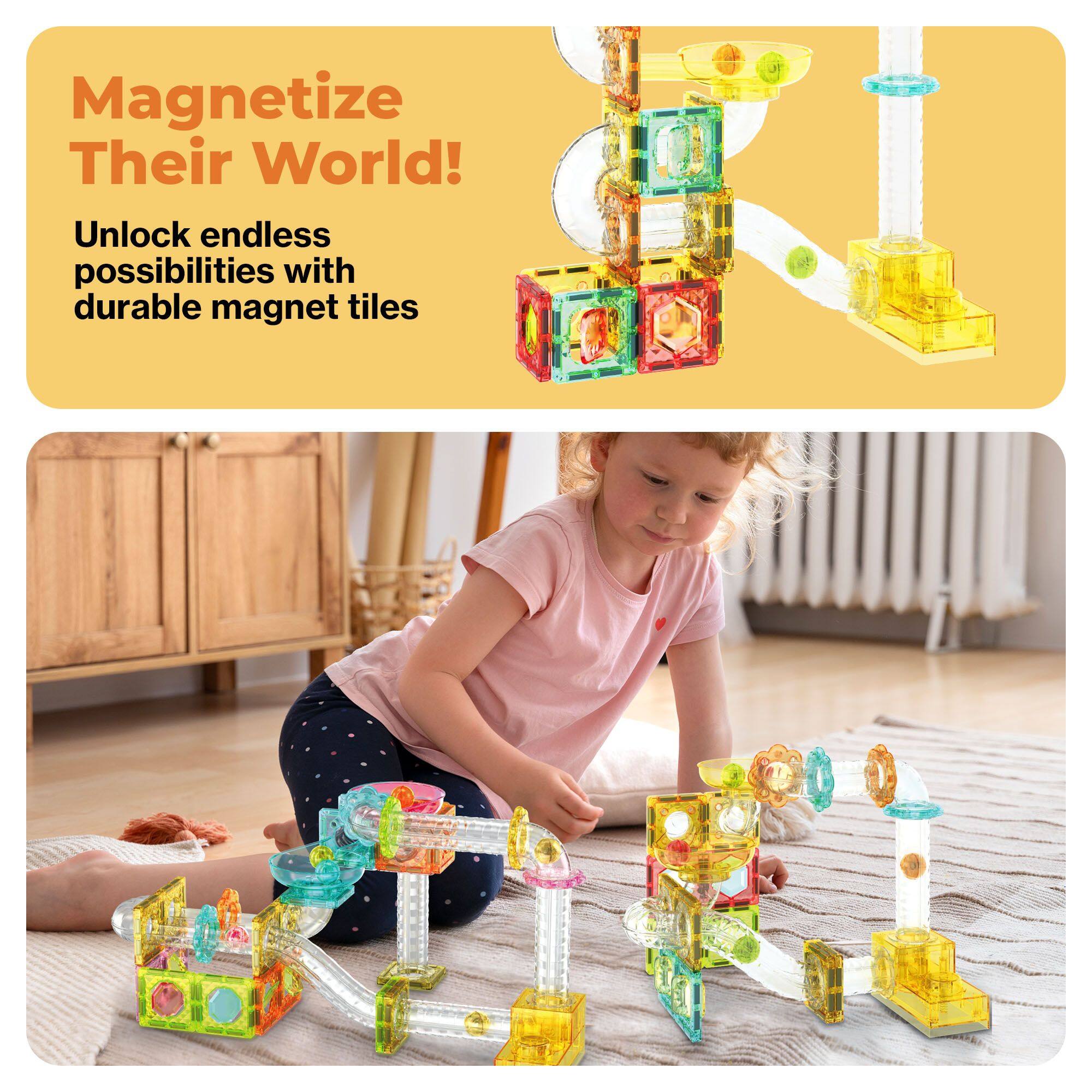 Magnetize Their World!
Unlock endless possibilities with durable magnet tiles