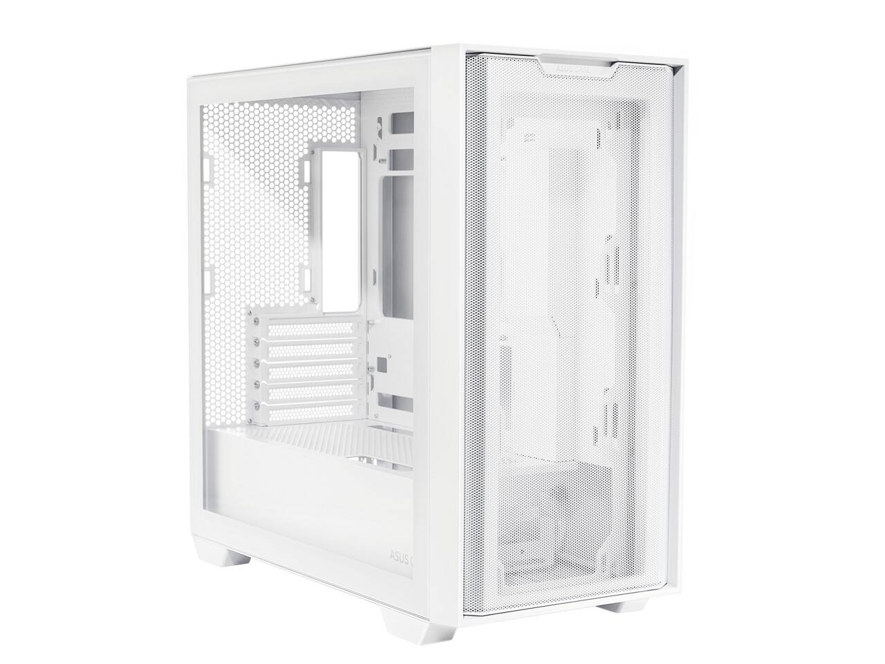 Back. ASUS - ASUS A21/WHT// Micro ATX Computer Case Steel / Plastic / Tempered Glass-White - White.