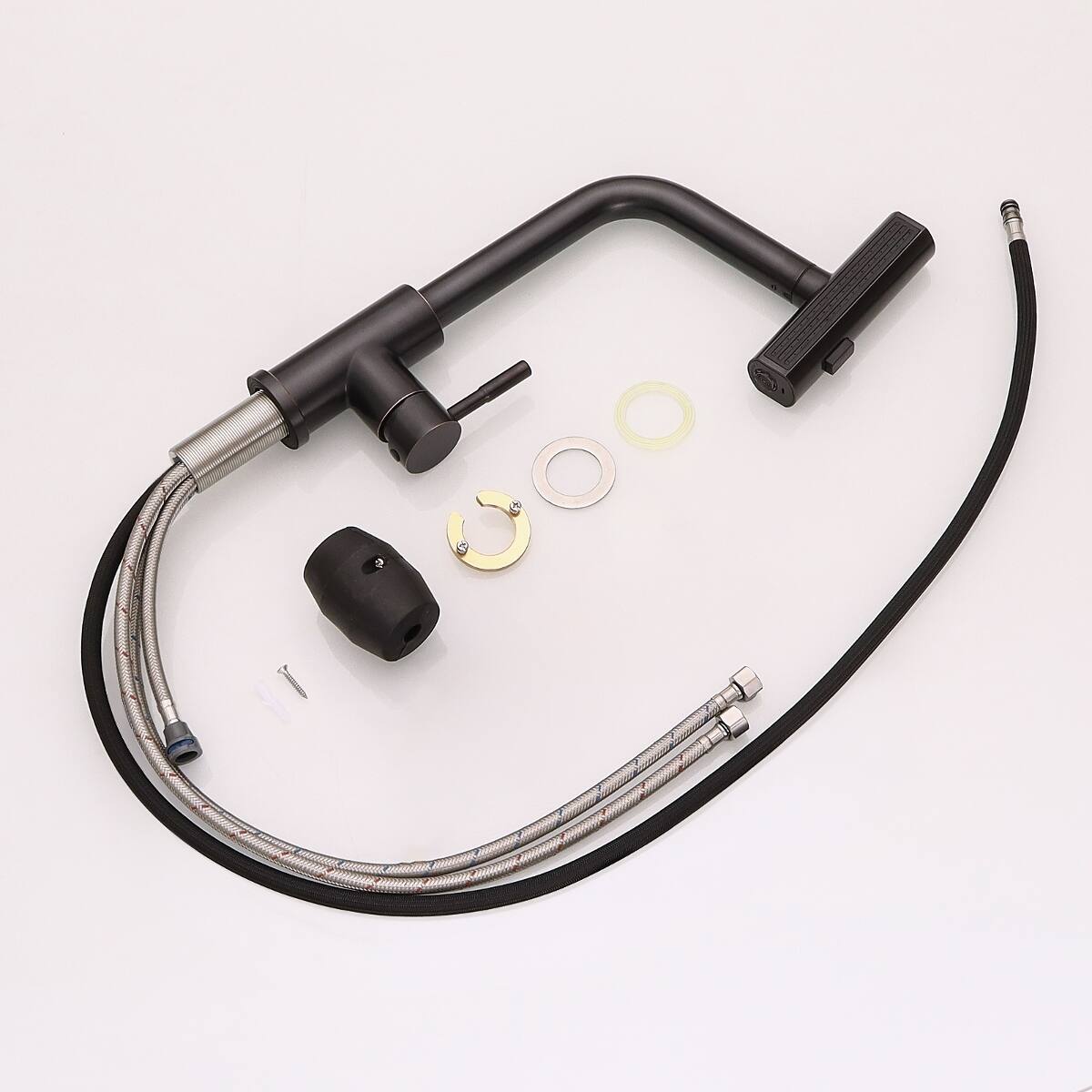 Alt View 5. Ropilly - Ropilly Oil Rubbed Bronze Kitchen Faucet Pull Down Kitchen Faucet with High Arc Sink Design and 3 Spray Modes - Oil-Rubbed Bronze.