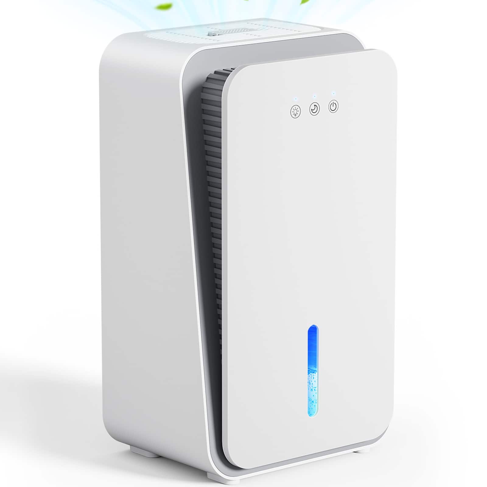 Front. Teendow - Home Dehumidifier with Aromatherapy, 7-Color Ambient Lighting, Auto Shut-Off, Quiet Mode - White.