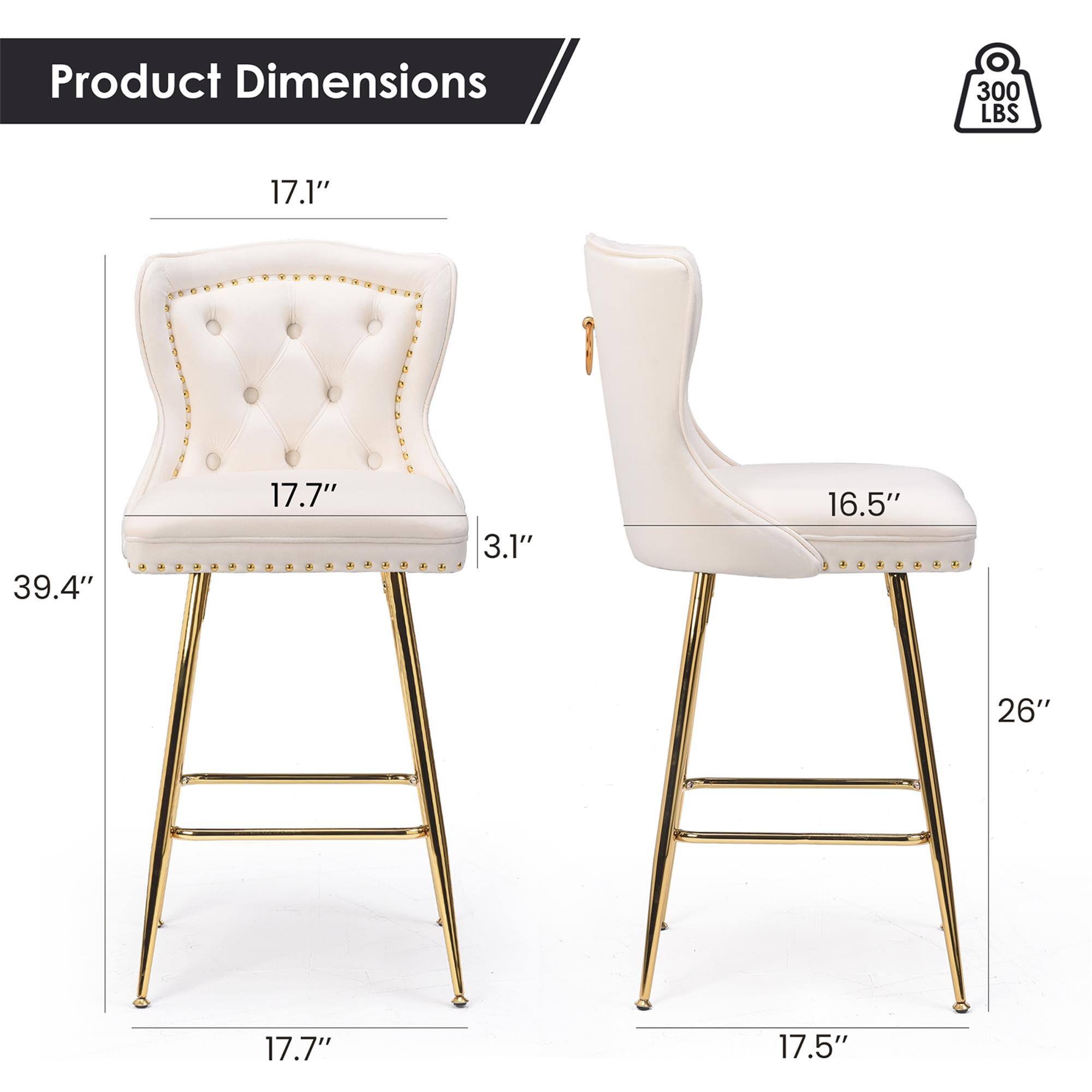 Product Dimensions  
300 LBS  
17.1"  
39.4"  
17.7"  
3.1"  
16.5"  
26"  
17.7"  
17.5"